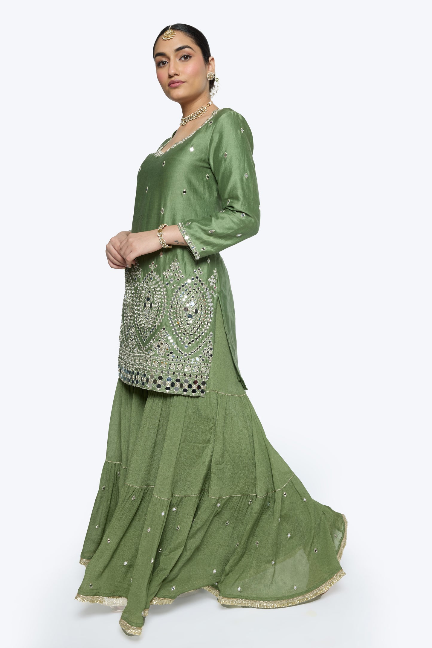 Ira Kurta Set - Green