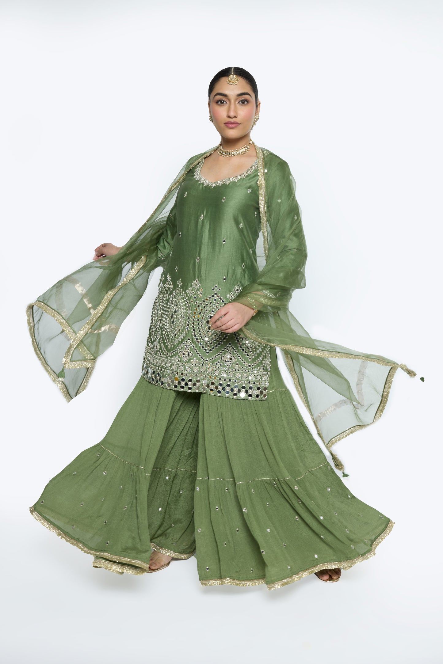 Ira Kurta Set - Green