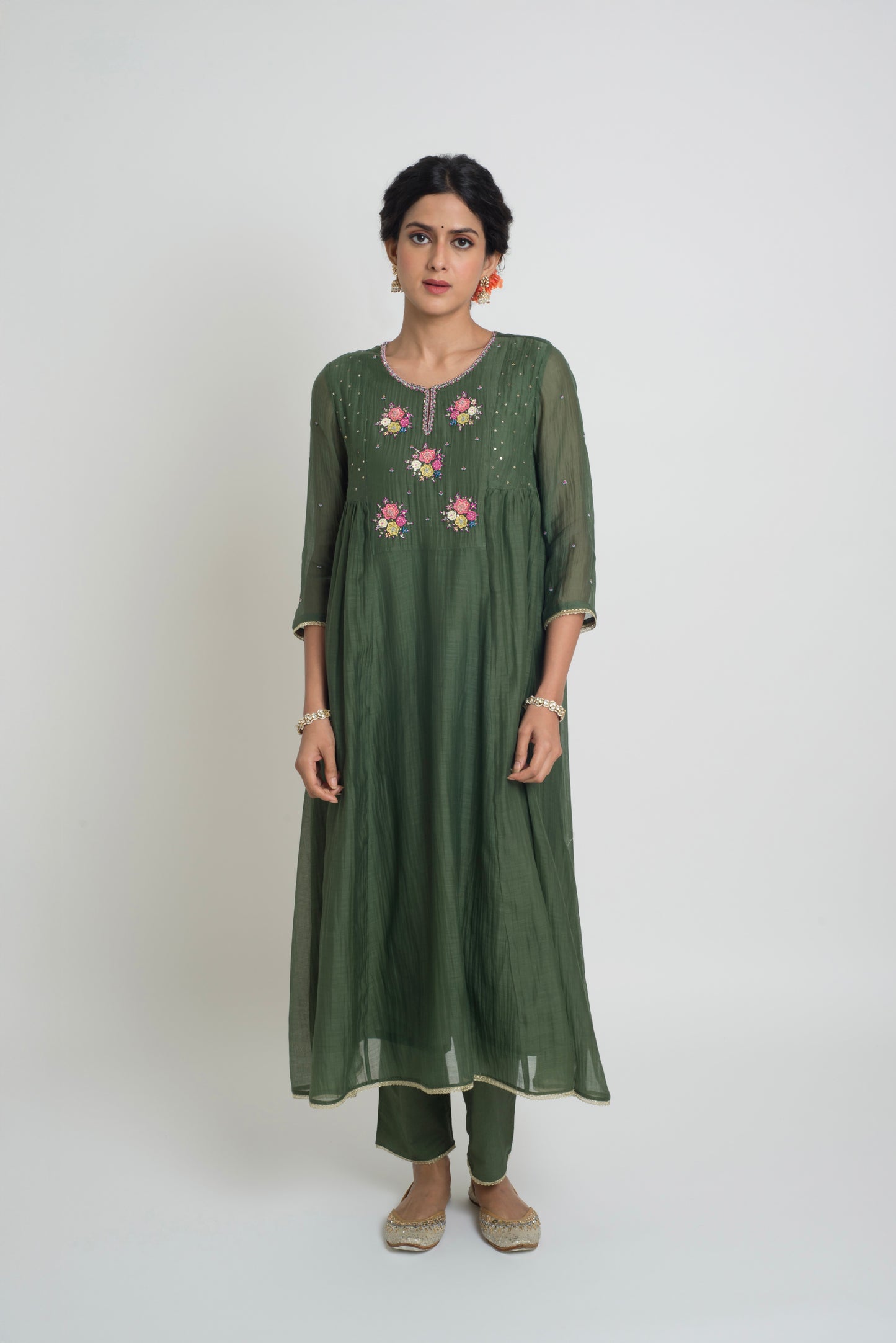 Neelima Kurta Set - Green