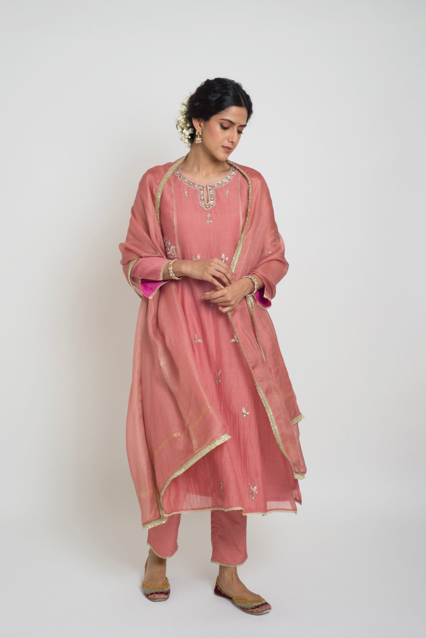 Shireen Kurta Set - Pink