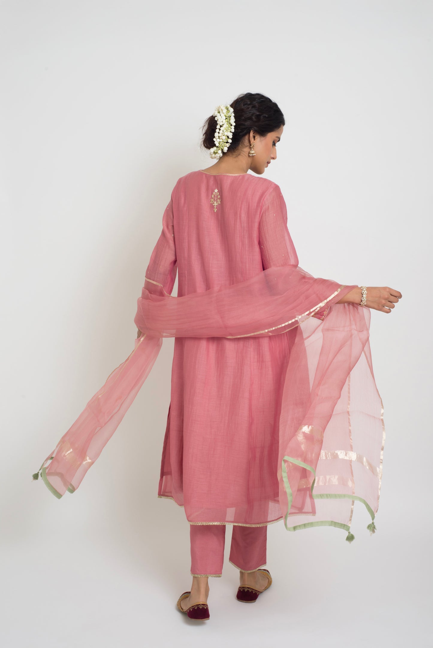 Chandni Kurta Set - Pink & Pastel Green