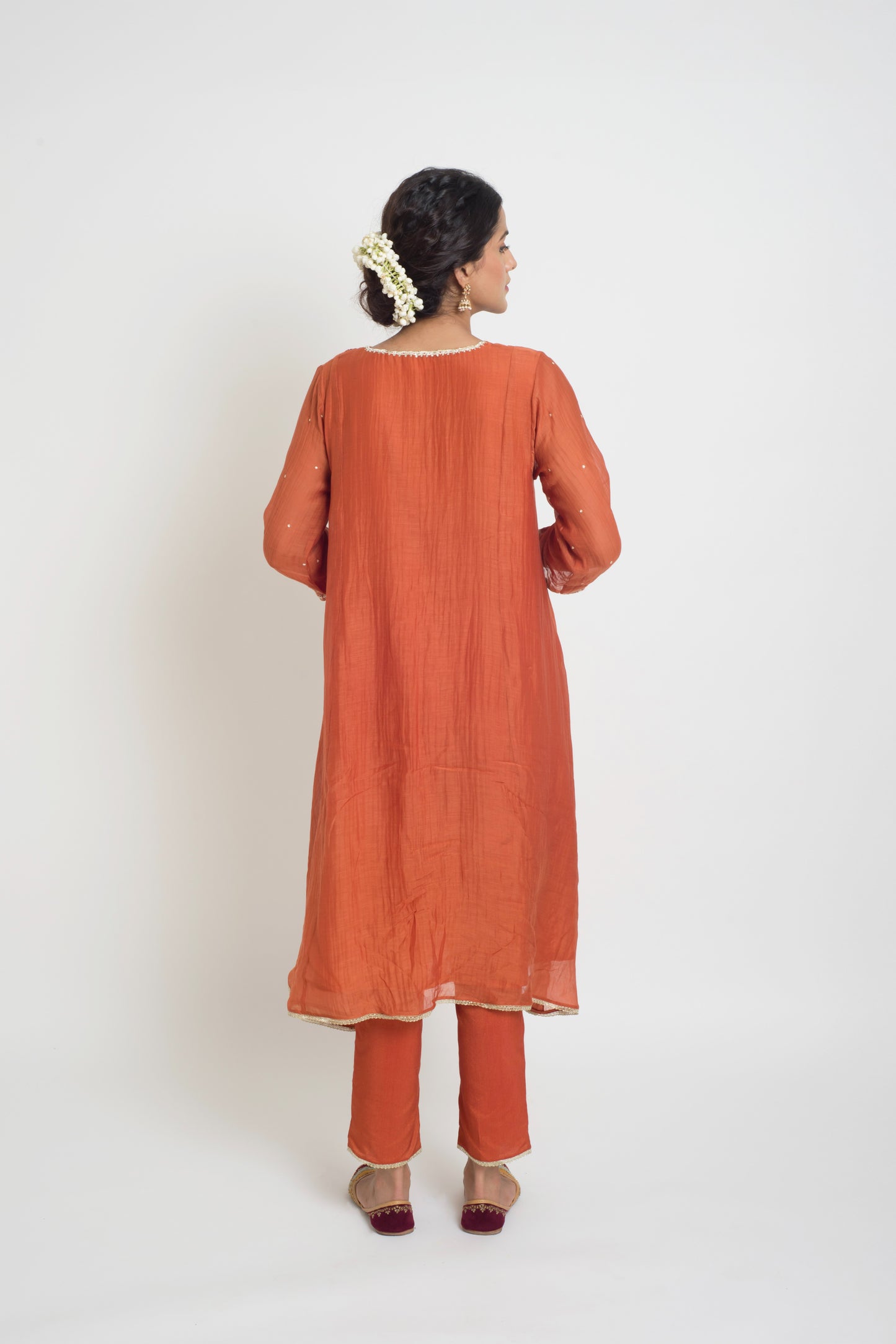 Aarohi Kurta Set - Rust