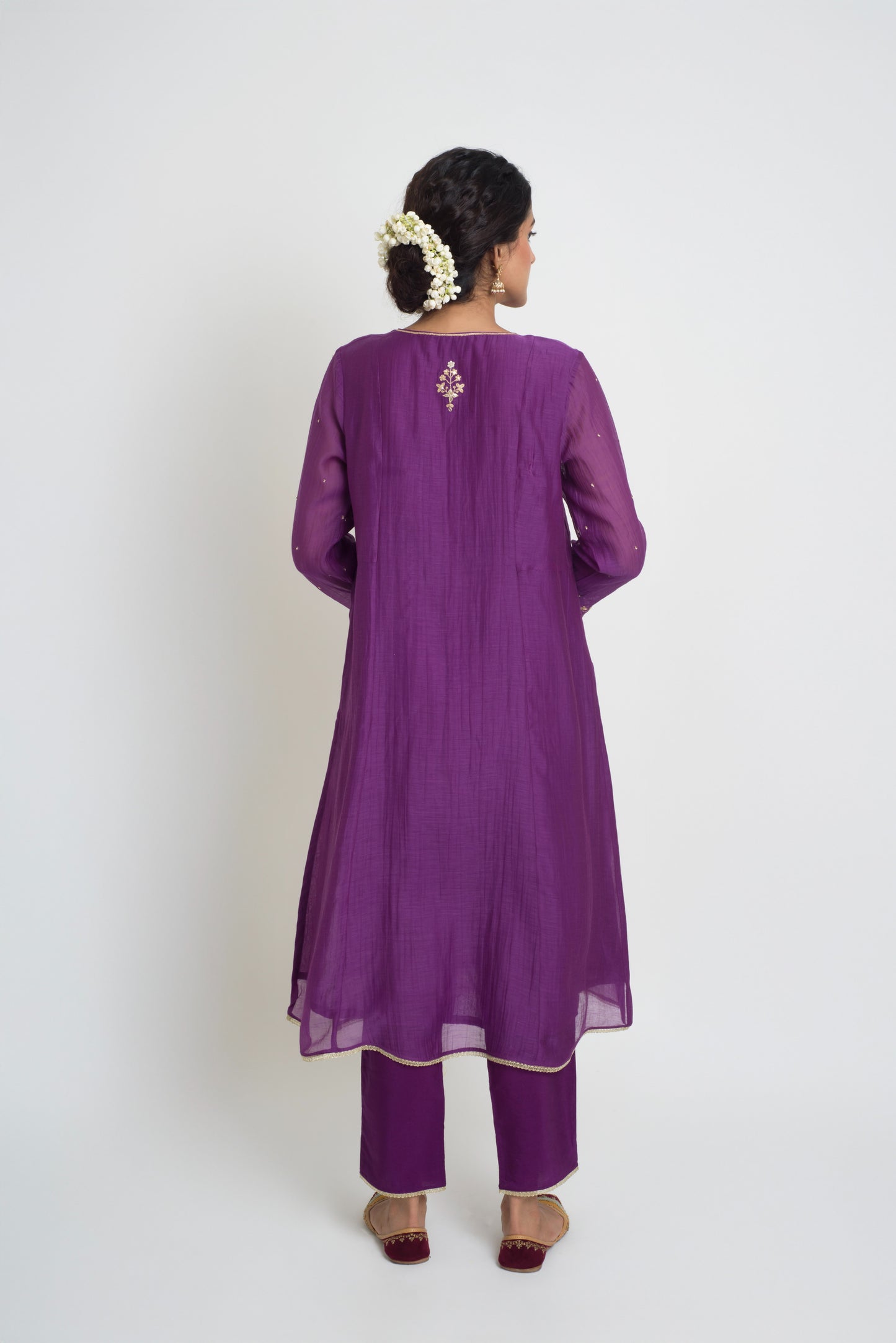 Chandni Kurta Set - Purple & Pink