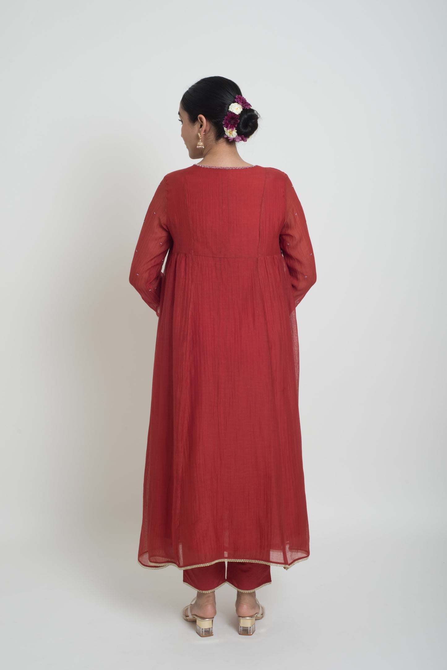 Neelima Kurta Set - Red