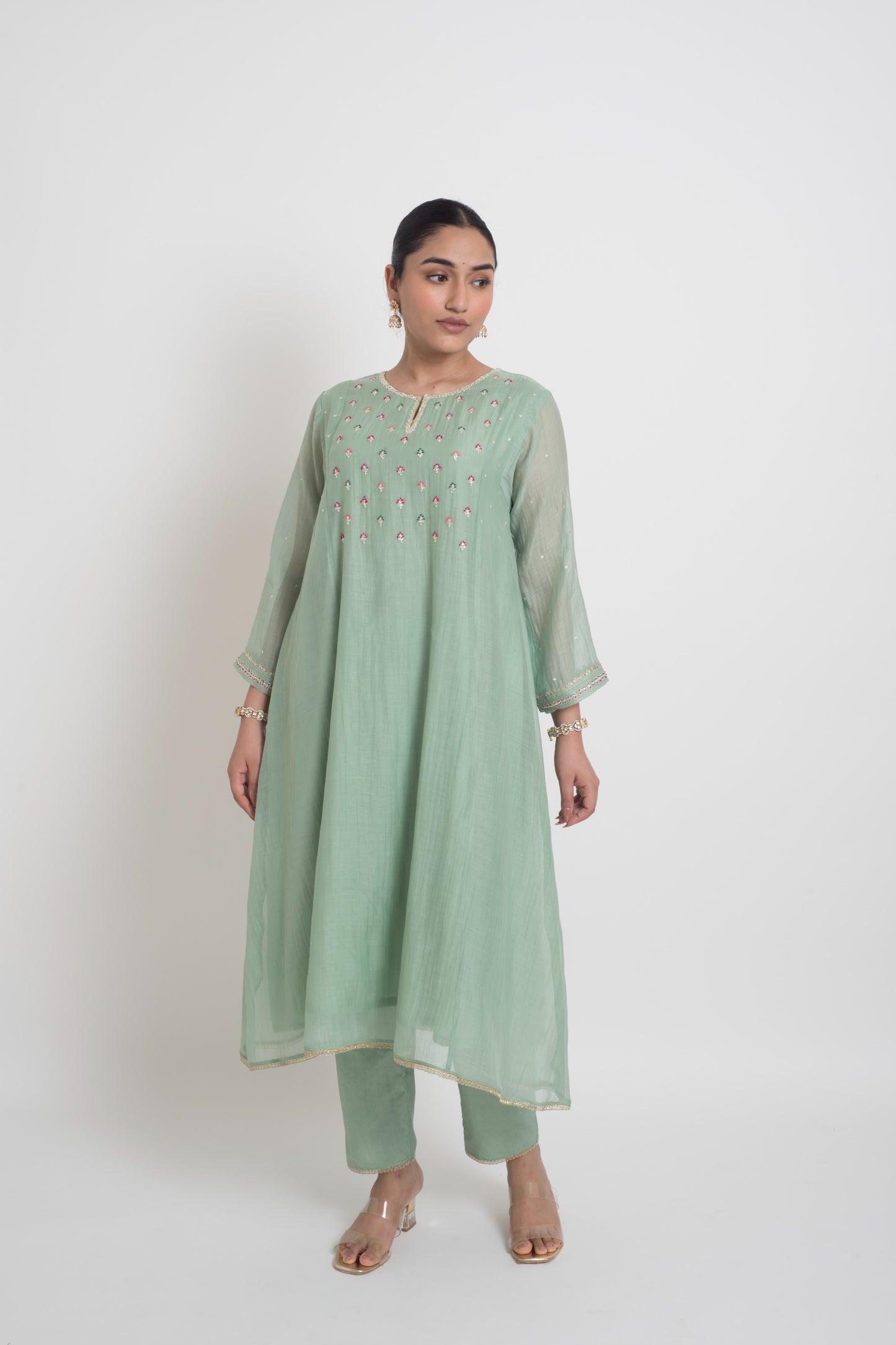 Aarohi Kurta Set - Light Teal