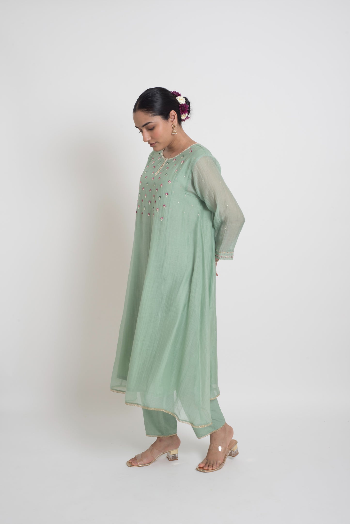 Aarohi Kurta Set - Light Teal