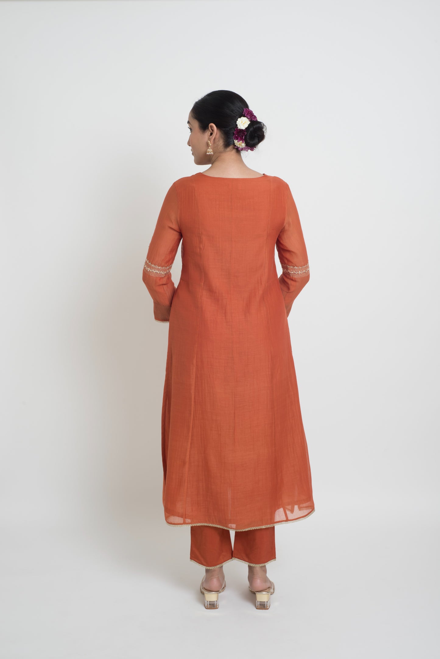 Shireen Kurta Set - Rust