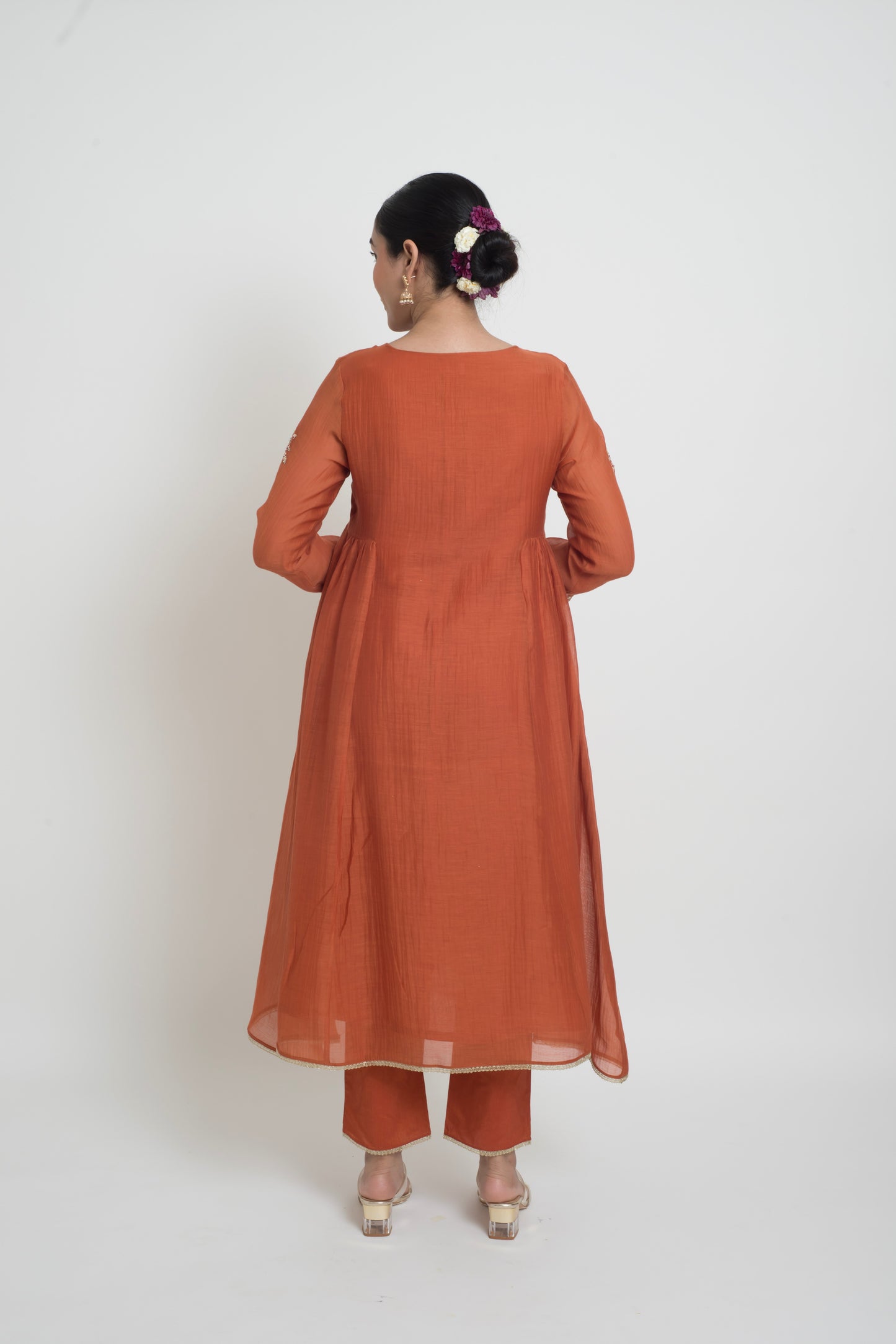 Ambar Kurta Set - Rust