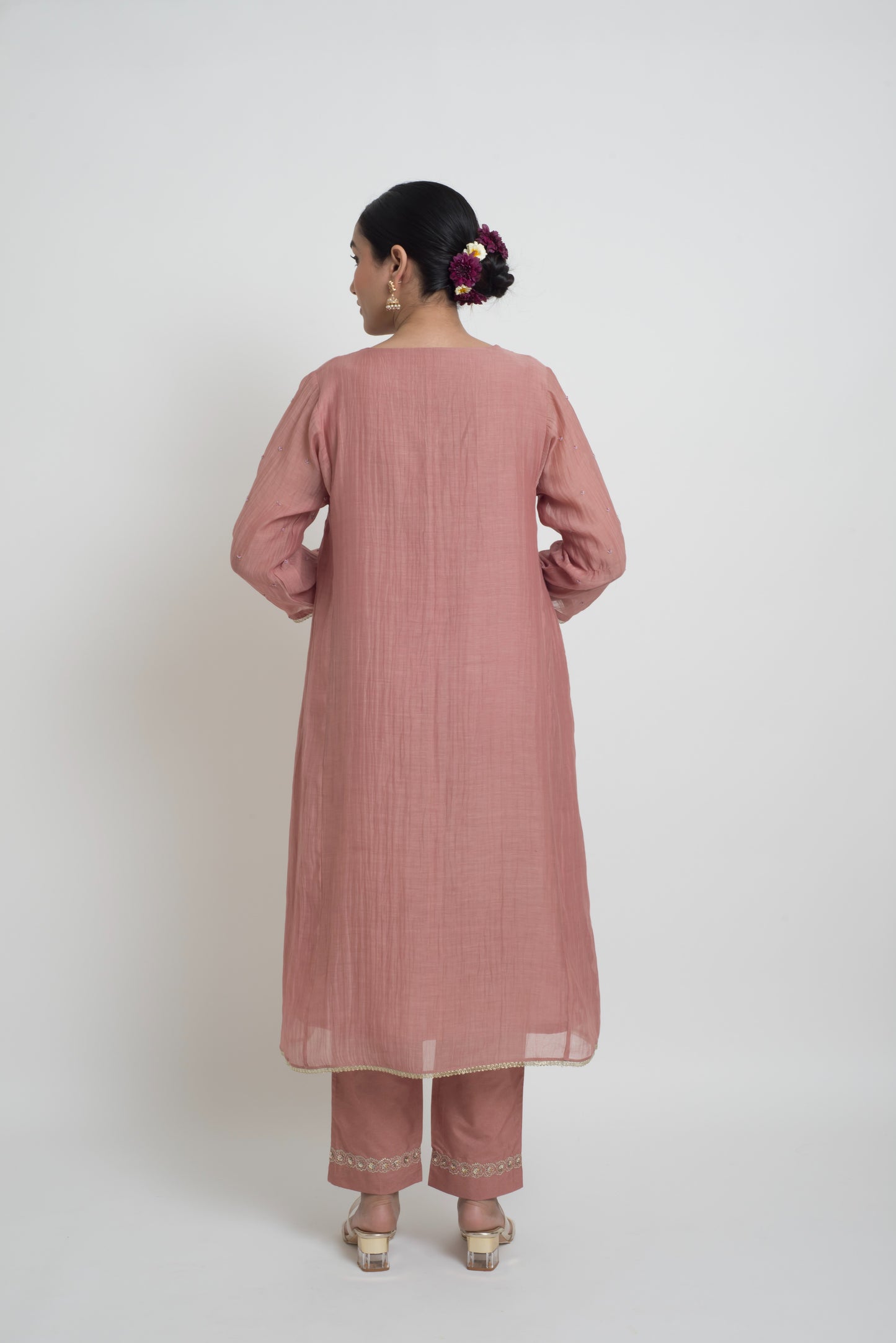 Kumud Kurta Set - Tea Rose