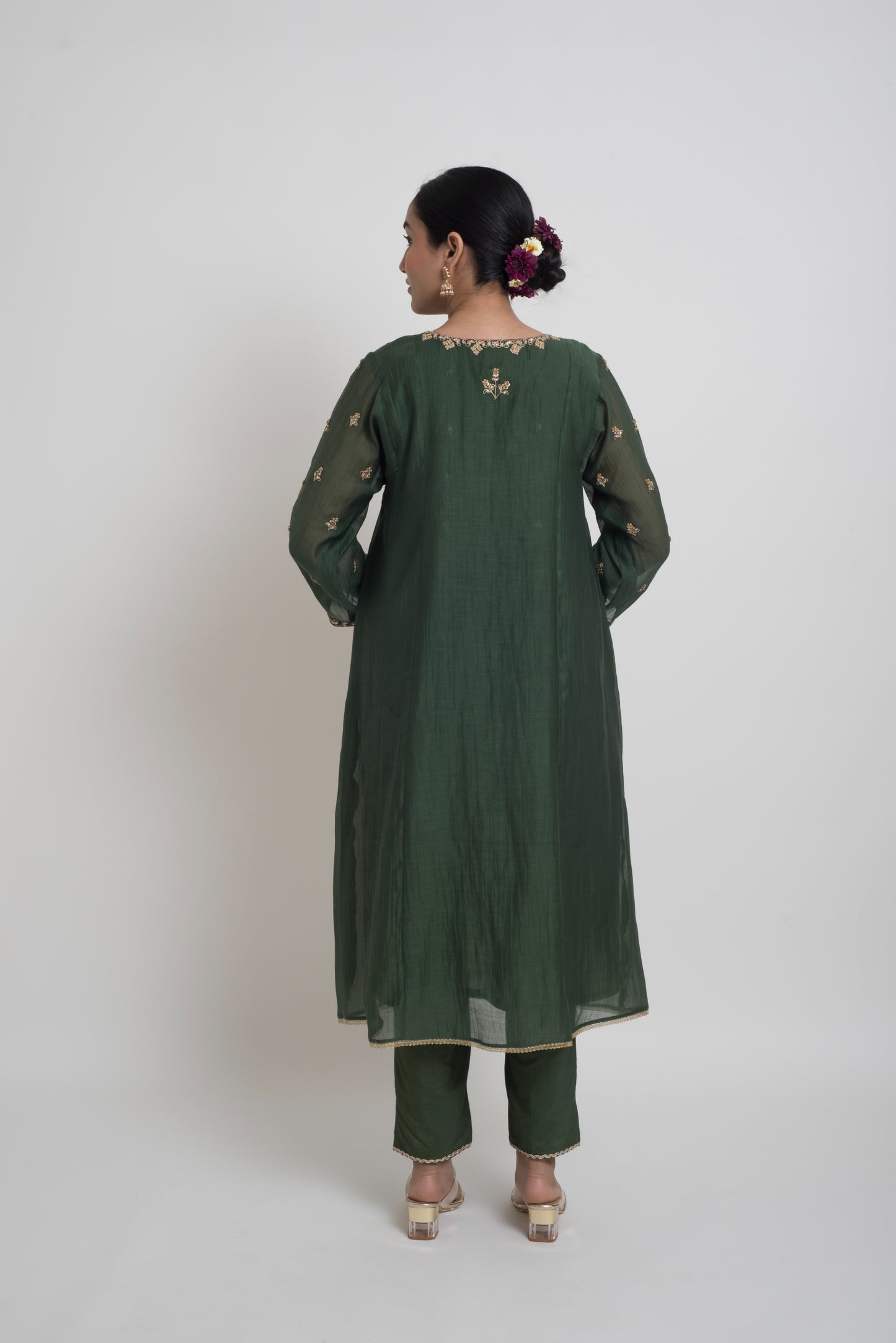 Ruhani Kurta Set - Green