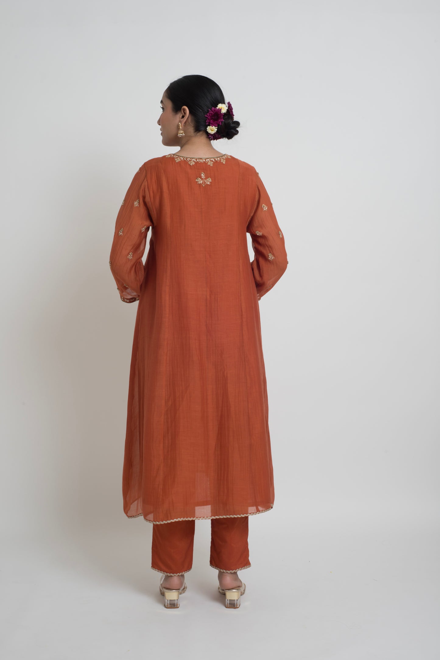 Ruhani Kurta Set - Rust