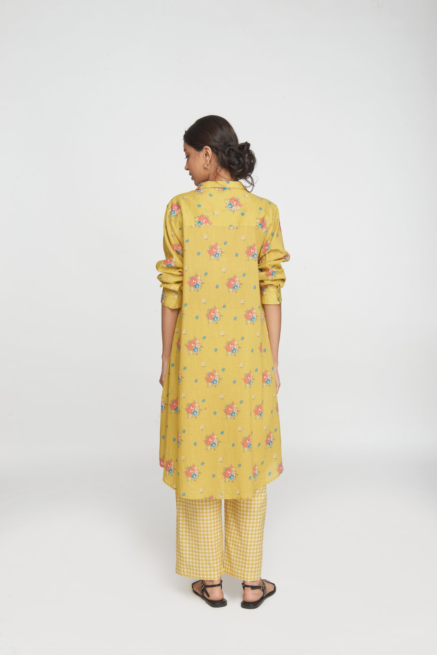 Two Way Shirt Tunic Set - Yellow