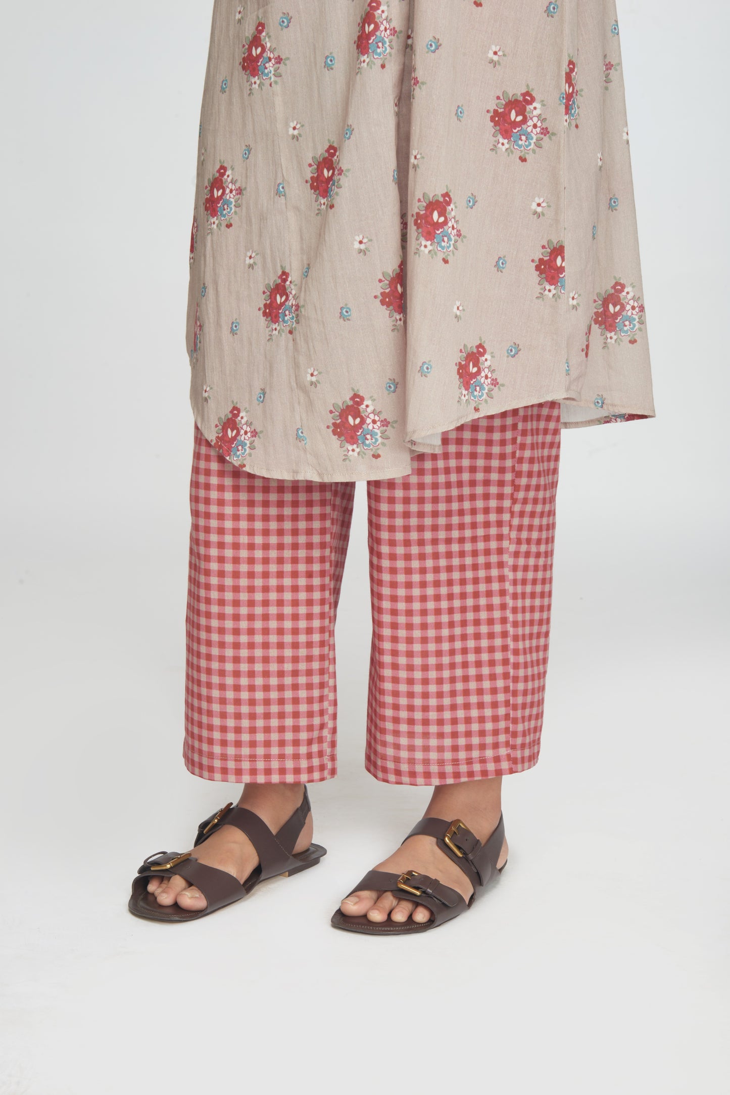 Two Way Shirt Tunic Set - Beige