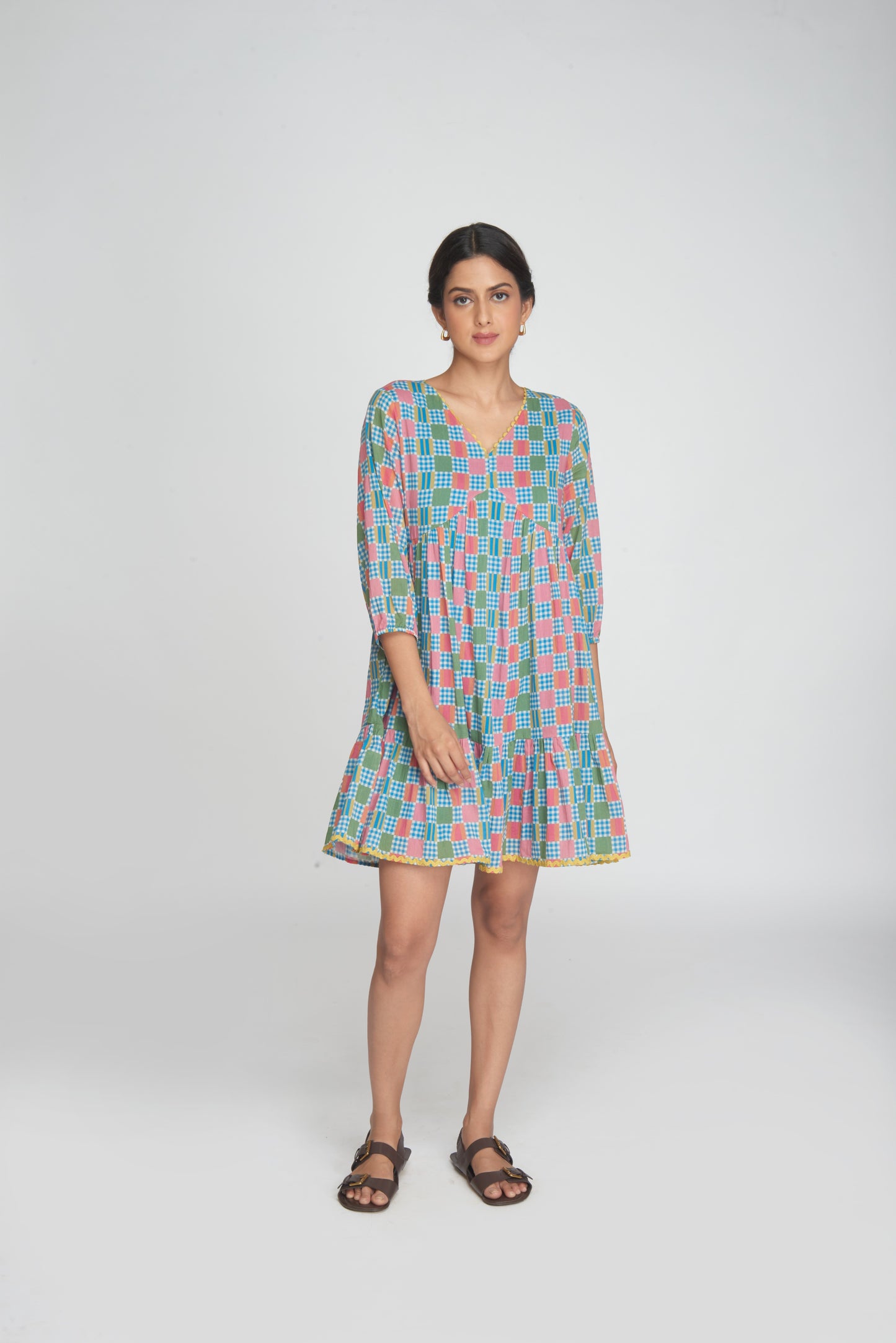 Checkmate Dress - Blue