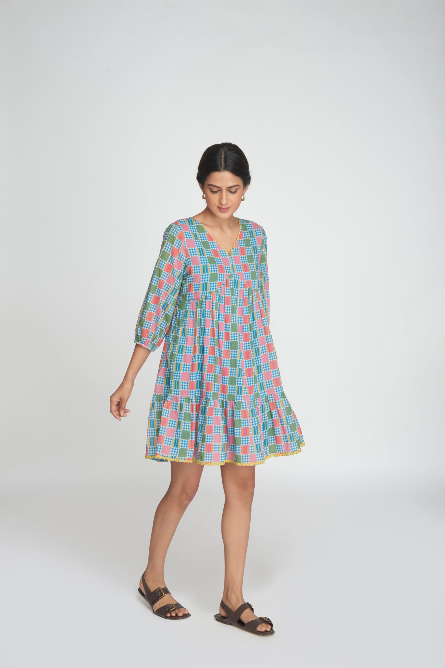 Checkmate Dress - Blue