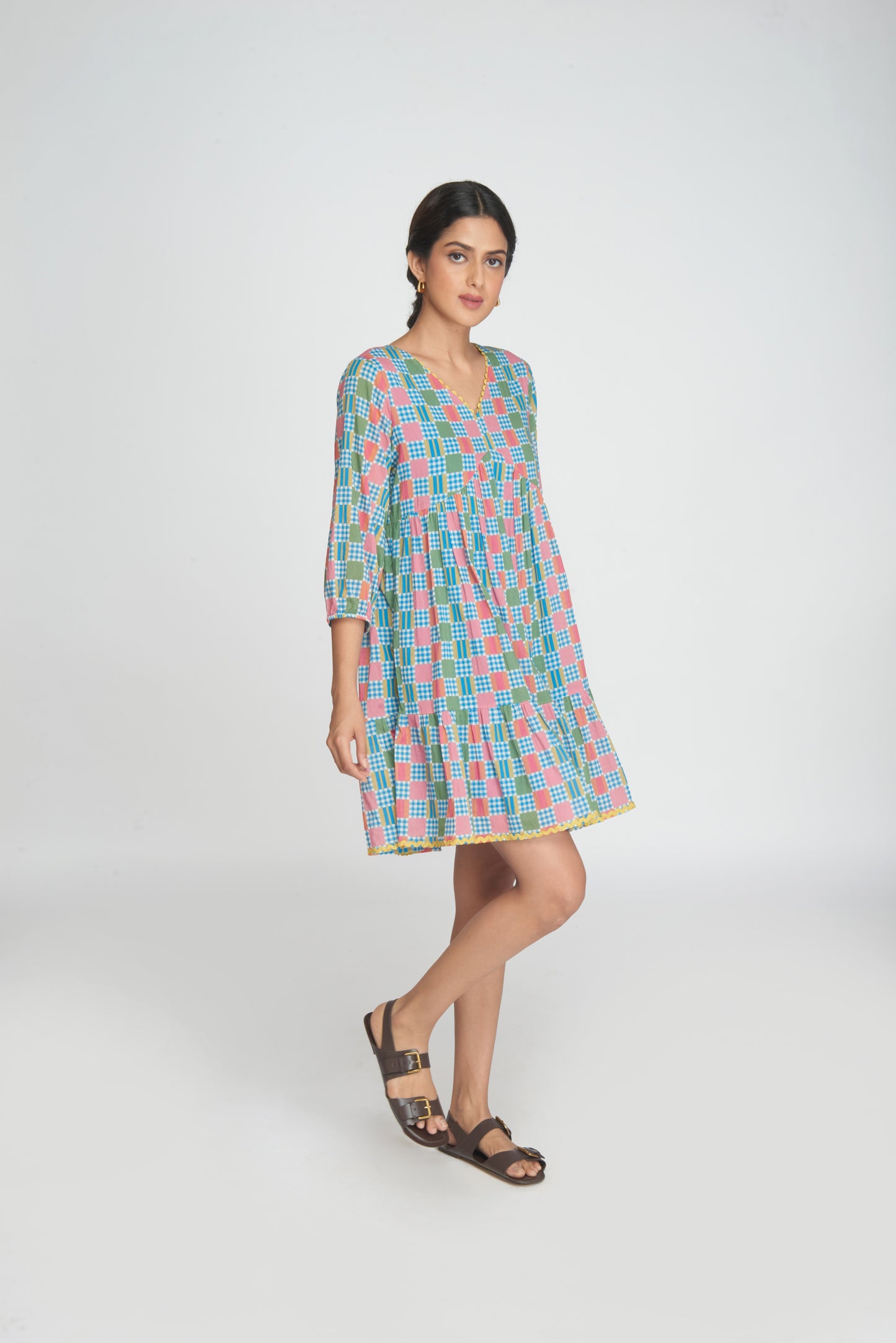 Checkmate Dress - Blue