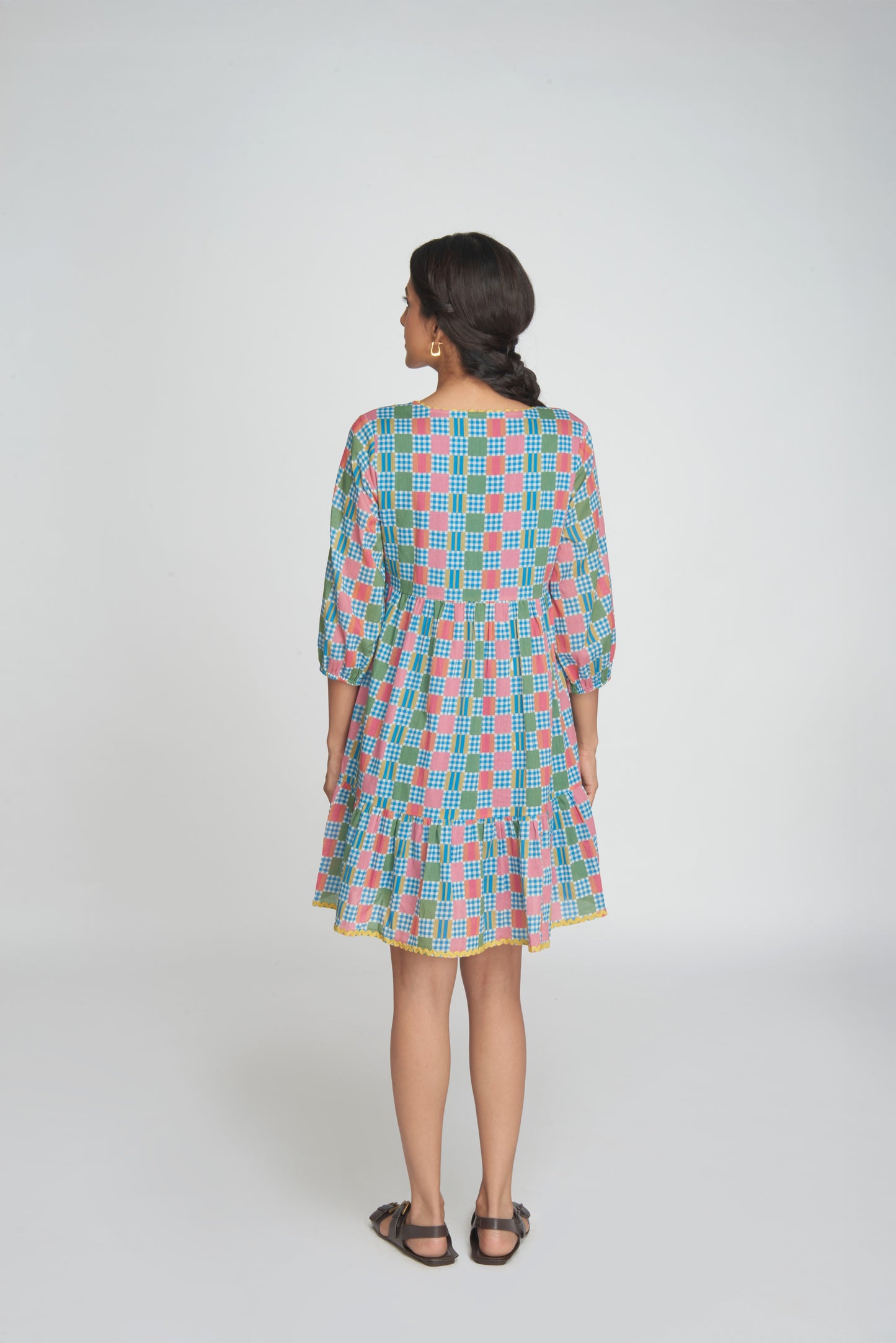 Checkmate Dress - Blue