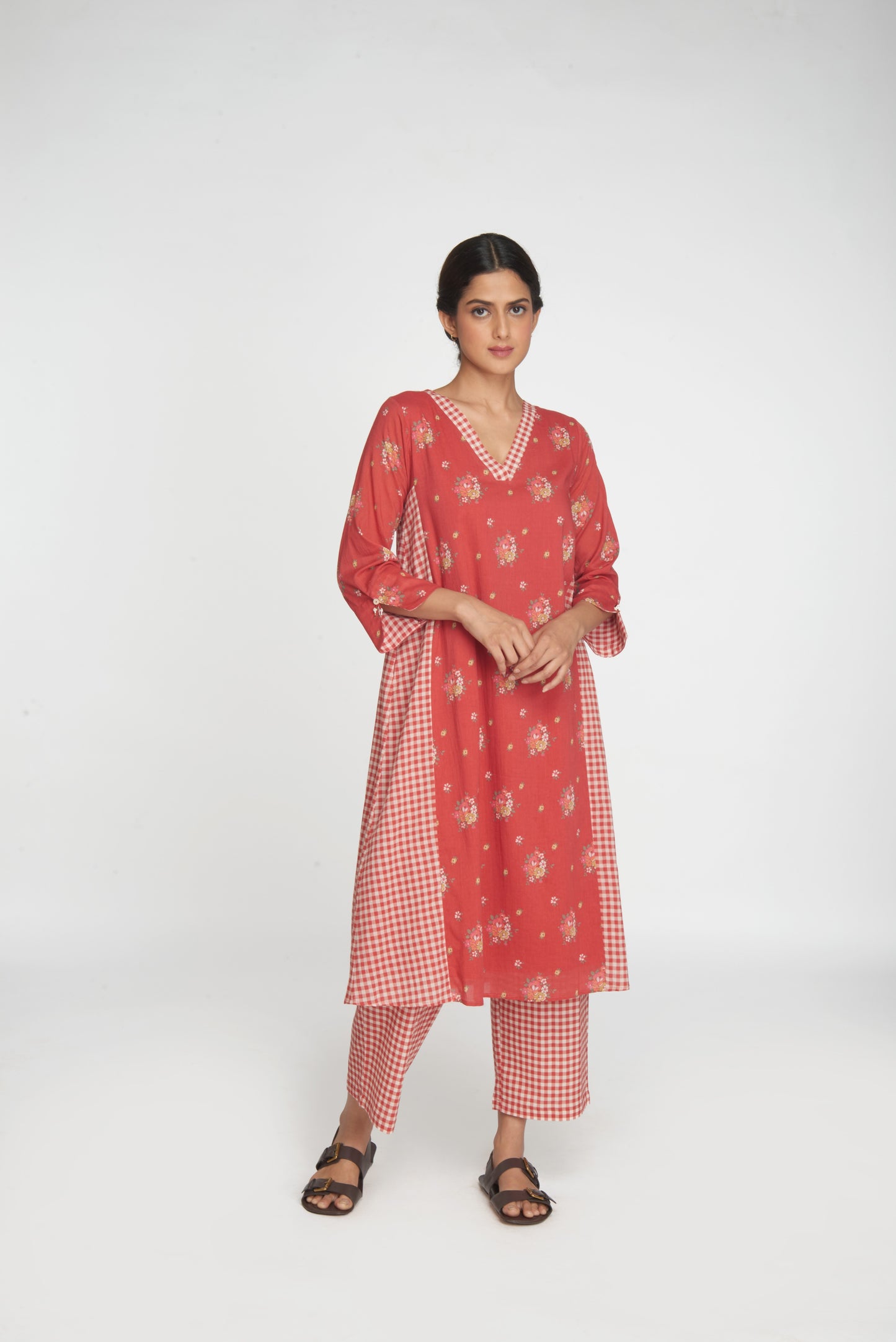 Raahat Kurta Set - Red