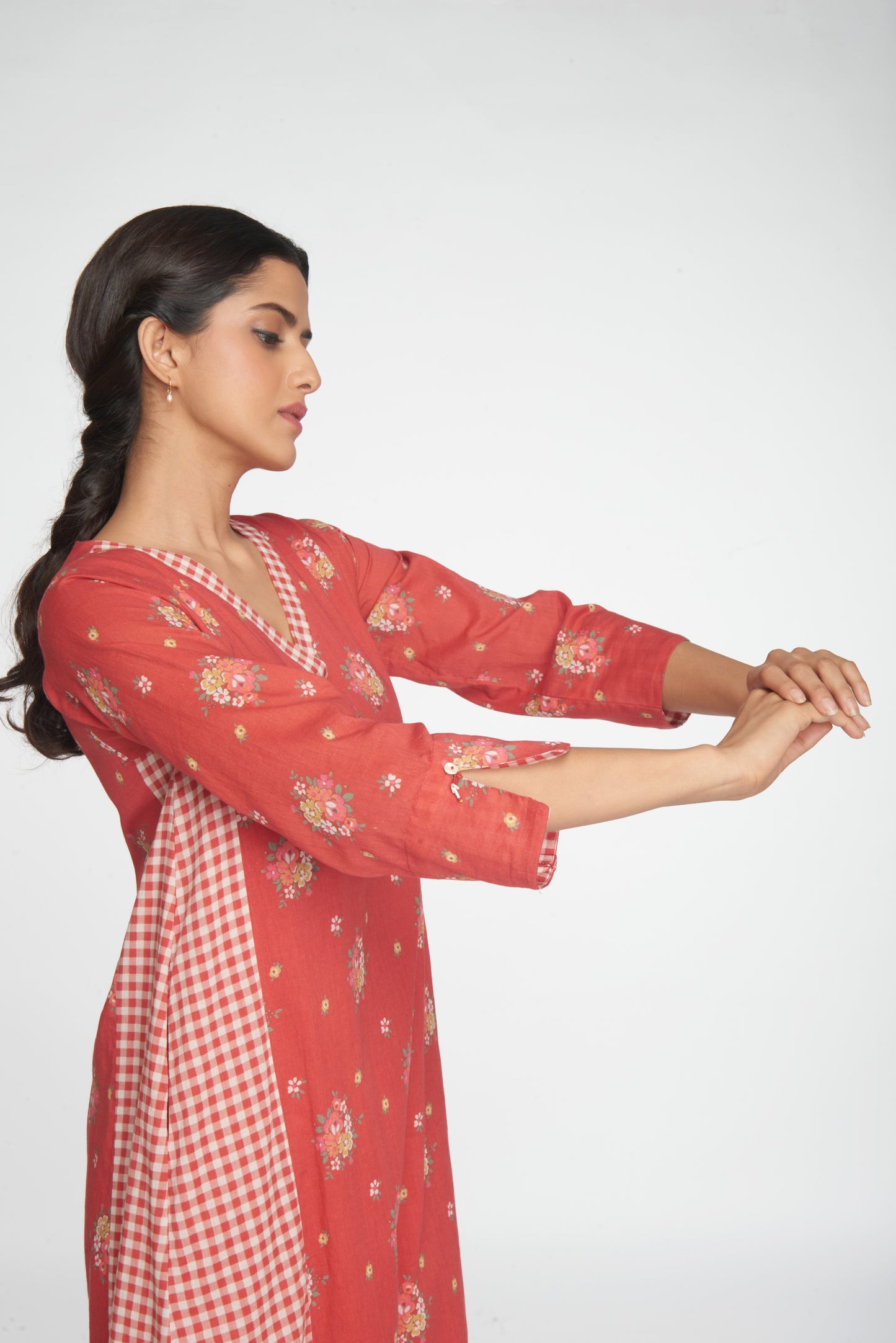Raahat Kurta Set - Red