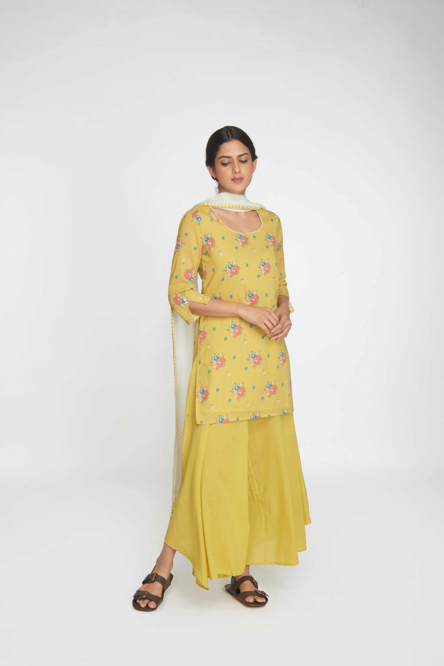 Saanj Kurta Set - Yellow