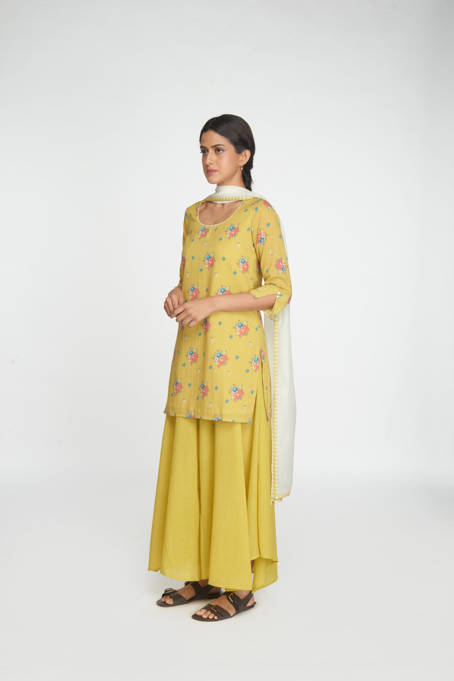 Saanj Kurta Set - Yellow
