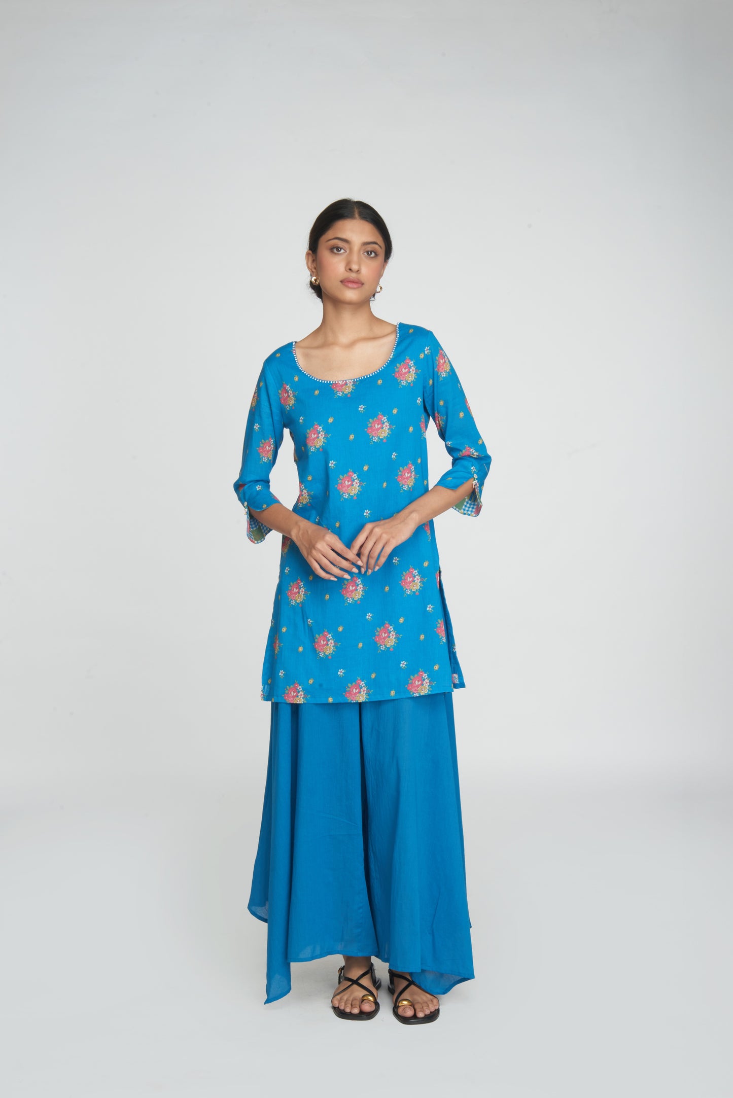 Saanj Kurta Set - Blue