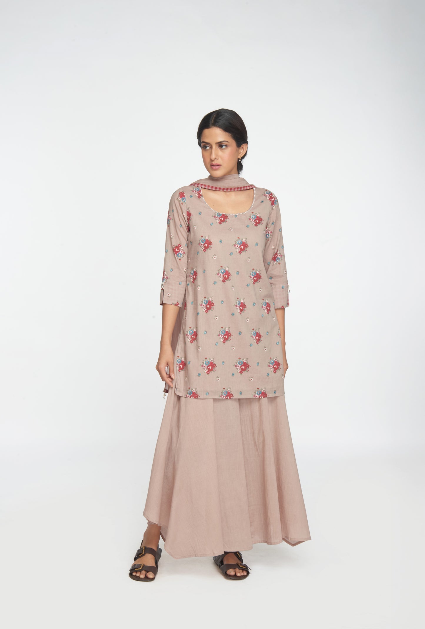 Saanj Kurta Set - Beige