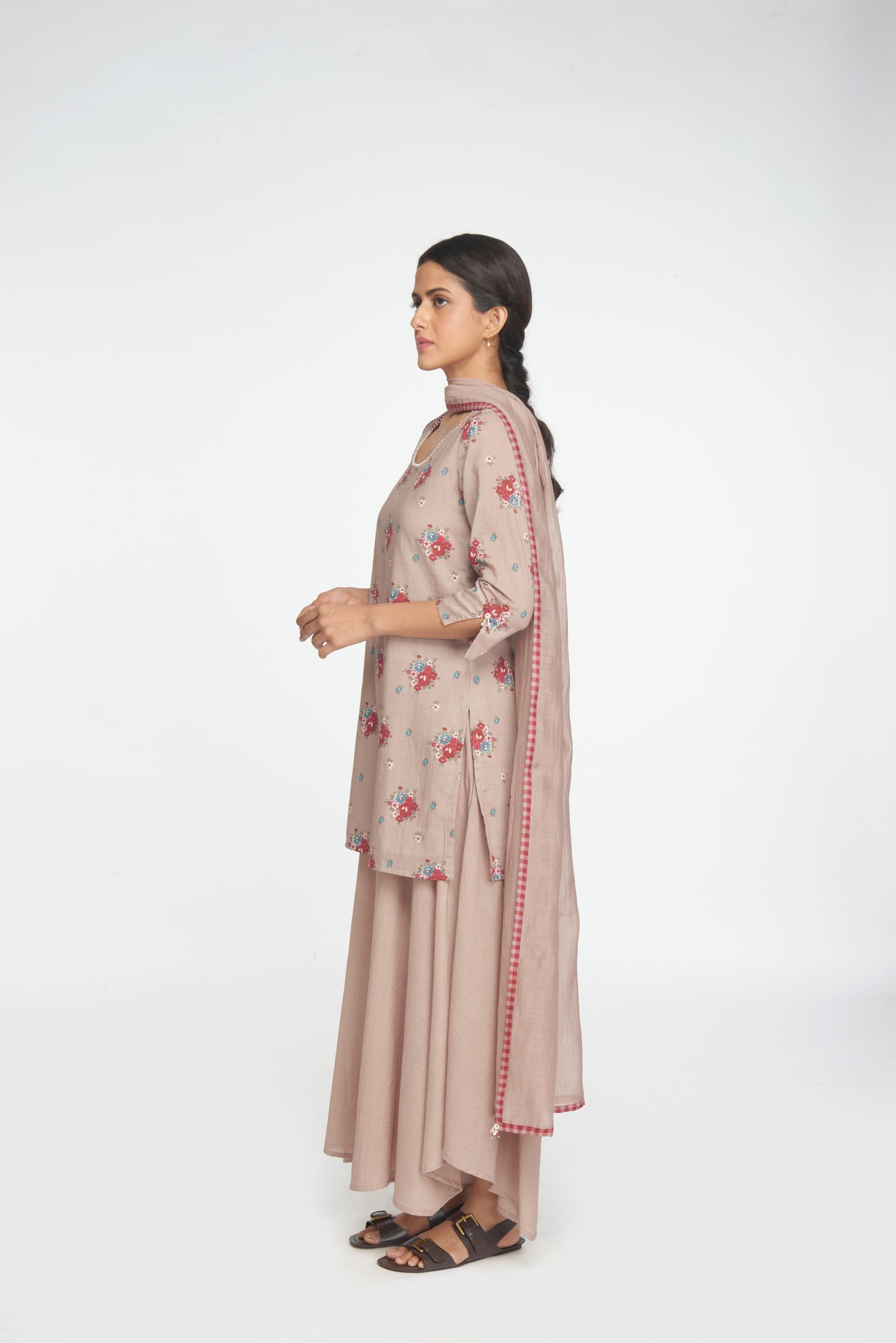 Saanj Kurta Set - Beige