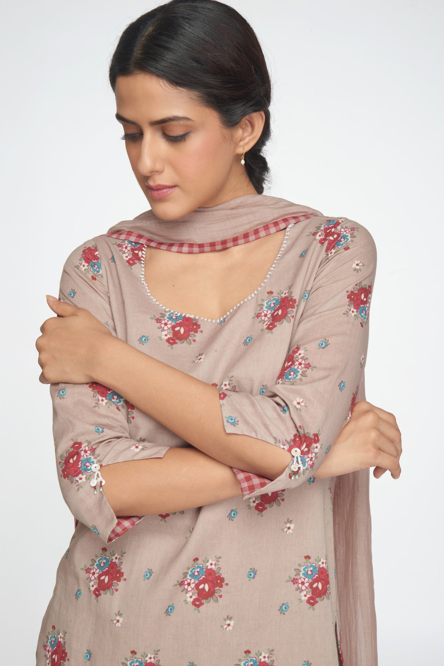Saanj Kurta Set - Beige