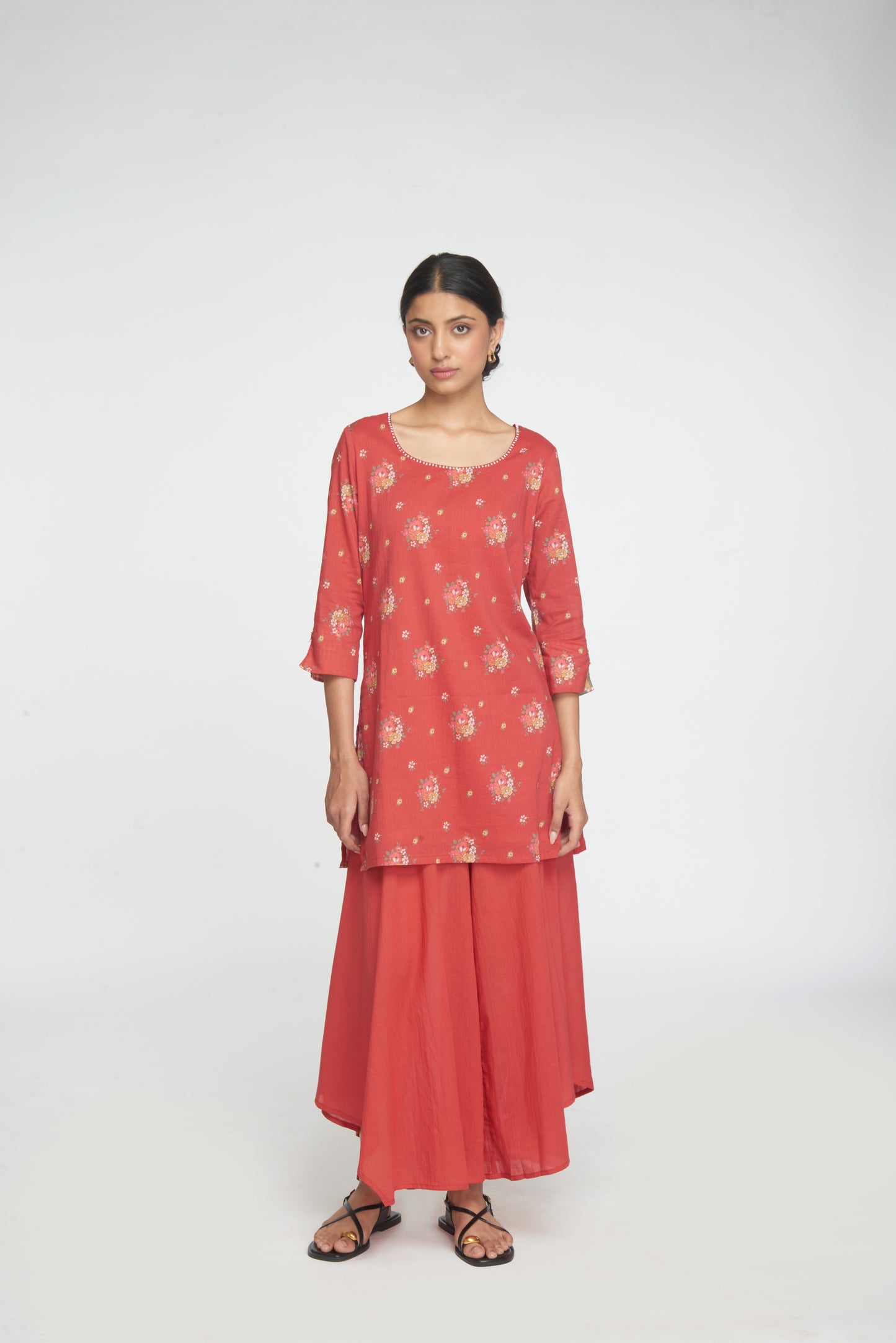 Saanj Kurta Set - Red