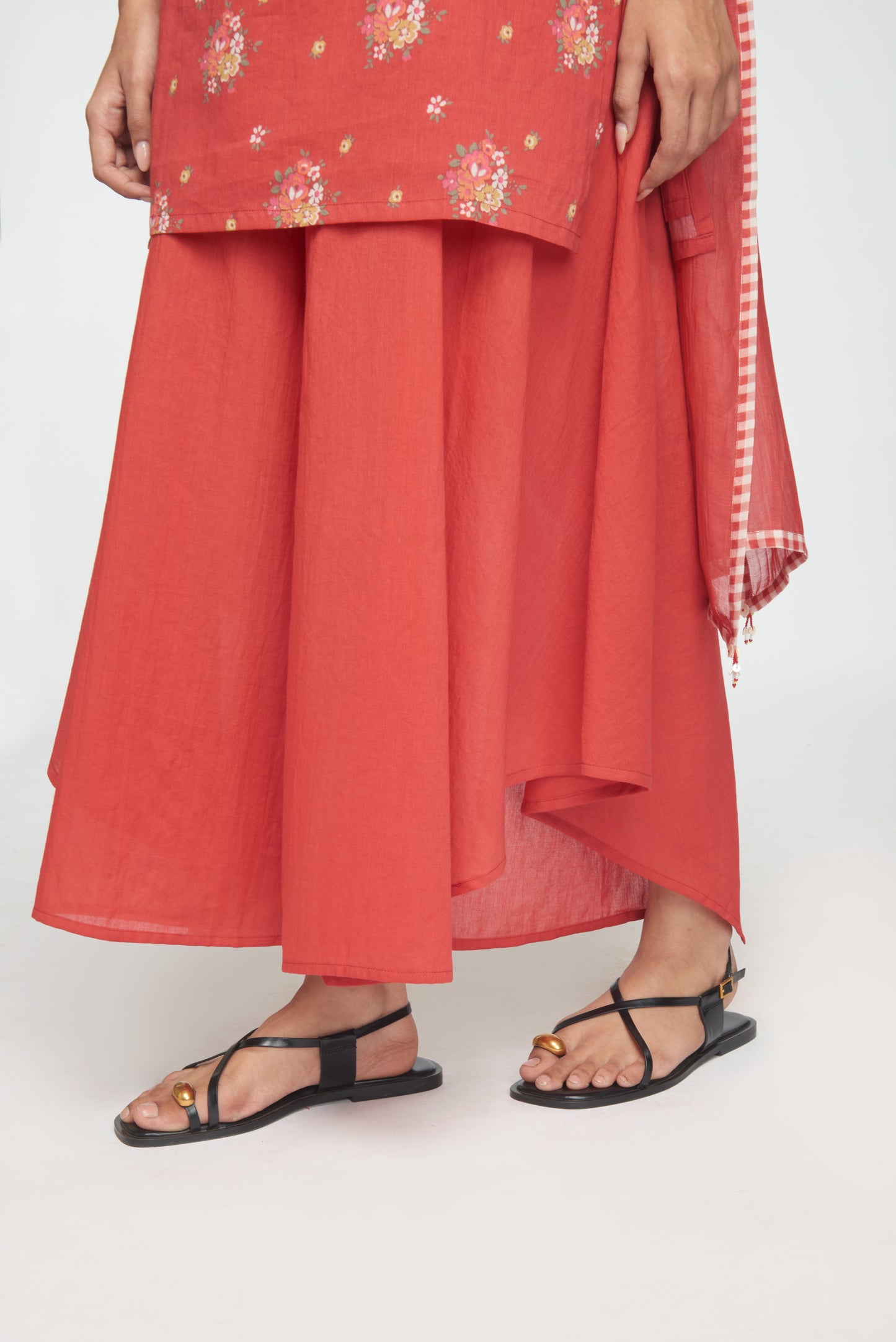 Saanj Kurta Set - Red