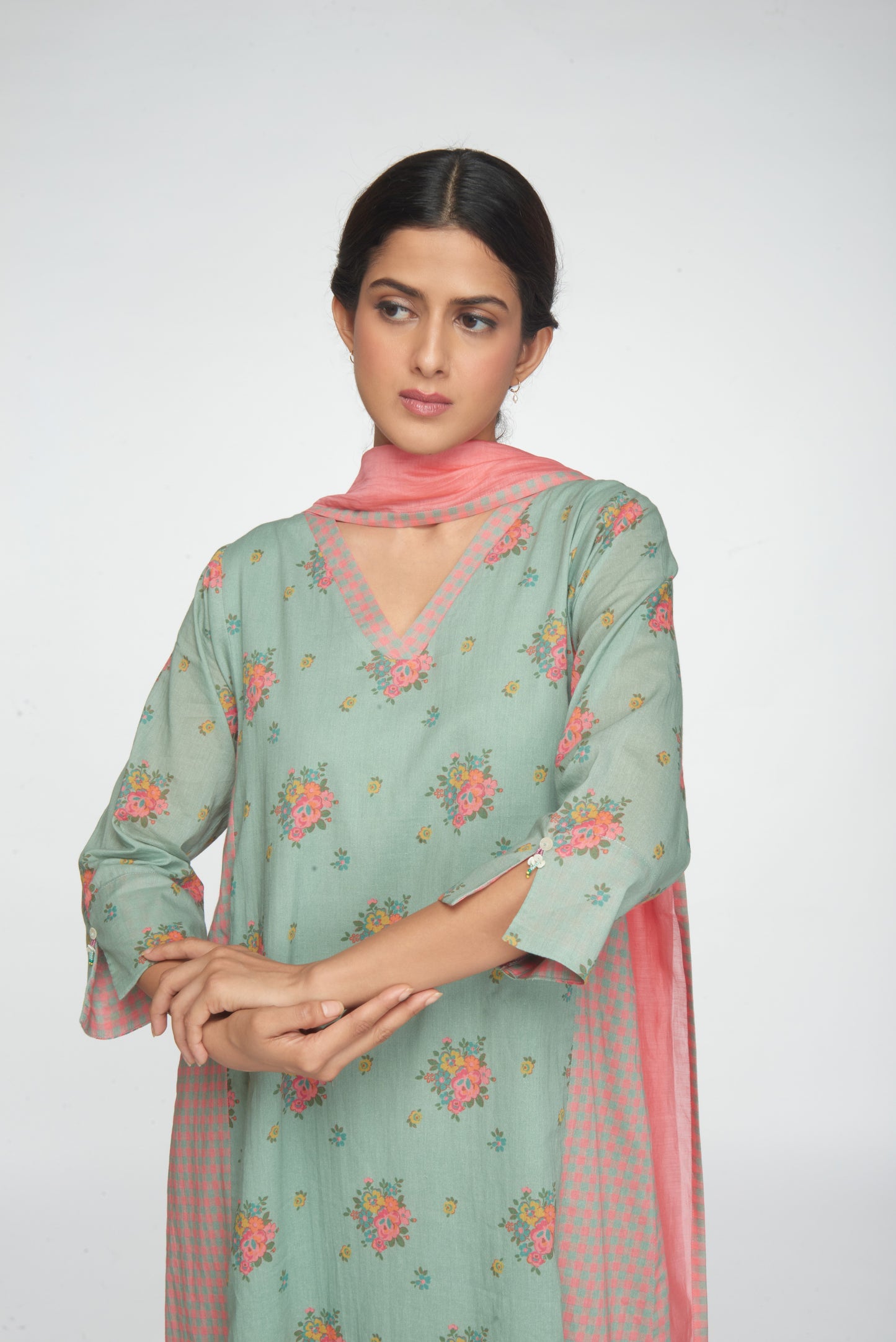 Raahat Kurta Set - Light Teal