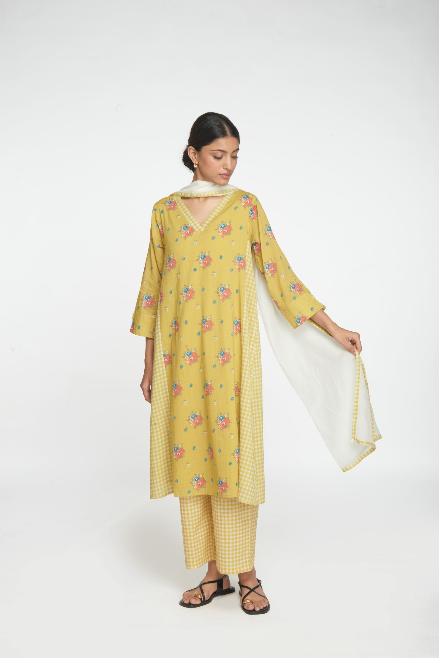 Raahat Kurta Set - Yellow