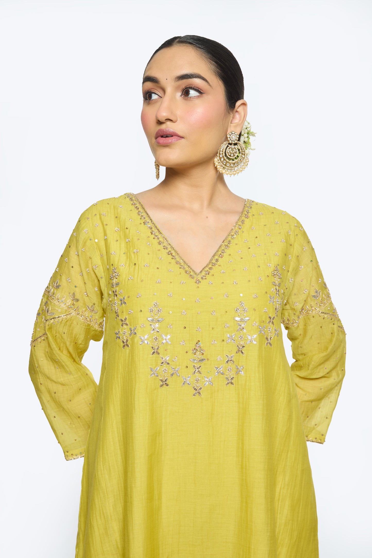 Falak Kurta Set - Yellow