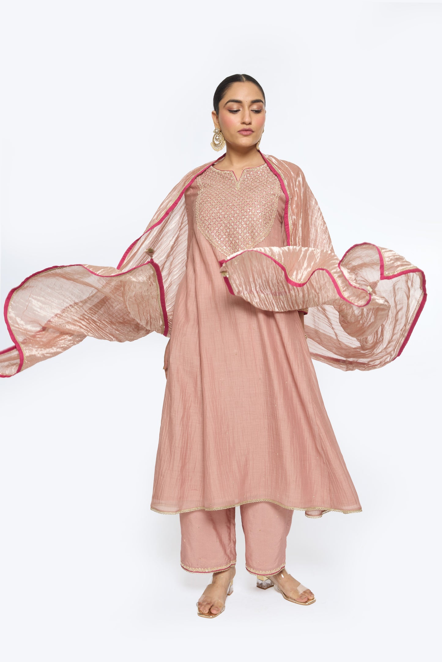 Tara Kurta Set - Tea Rose