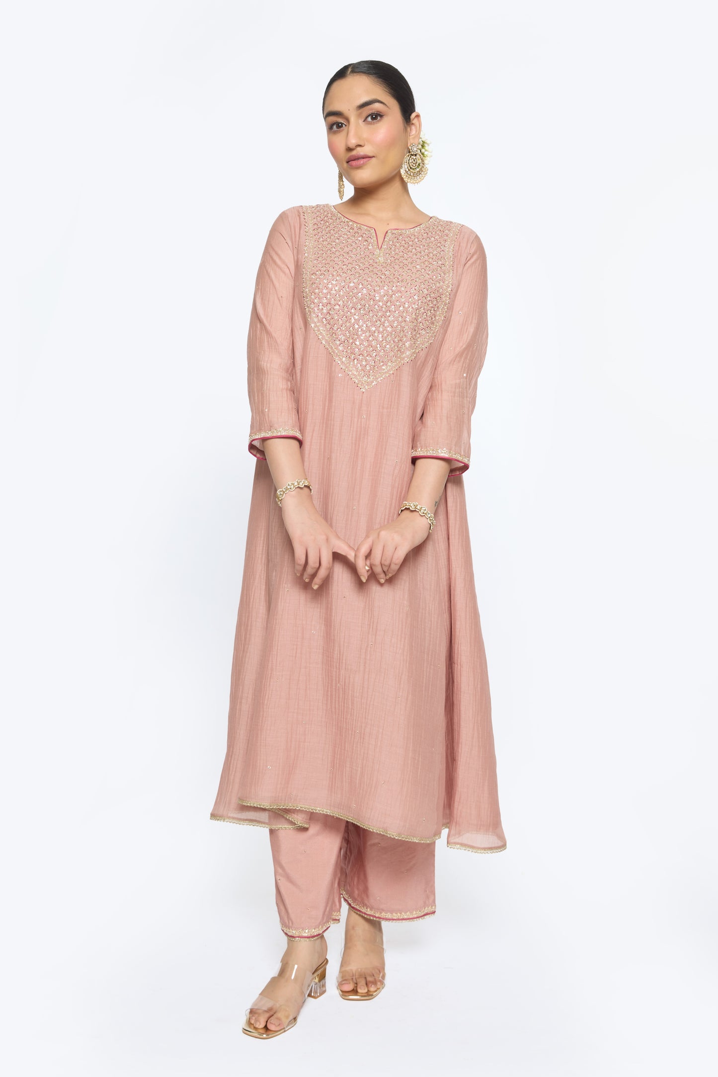Tara Kurta Set - Tea Rose