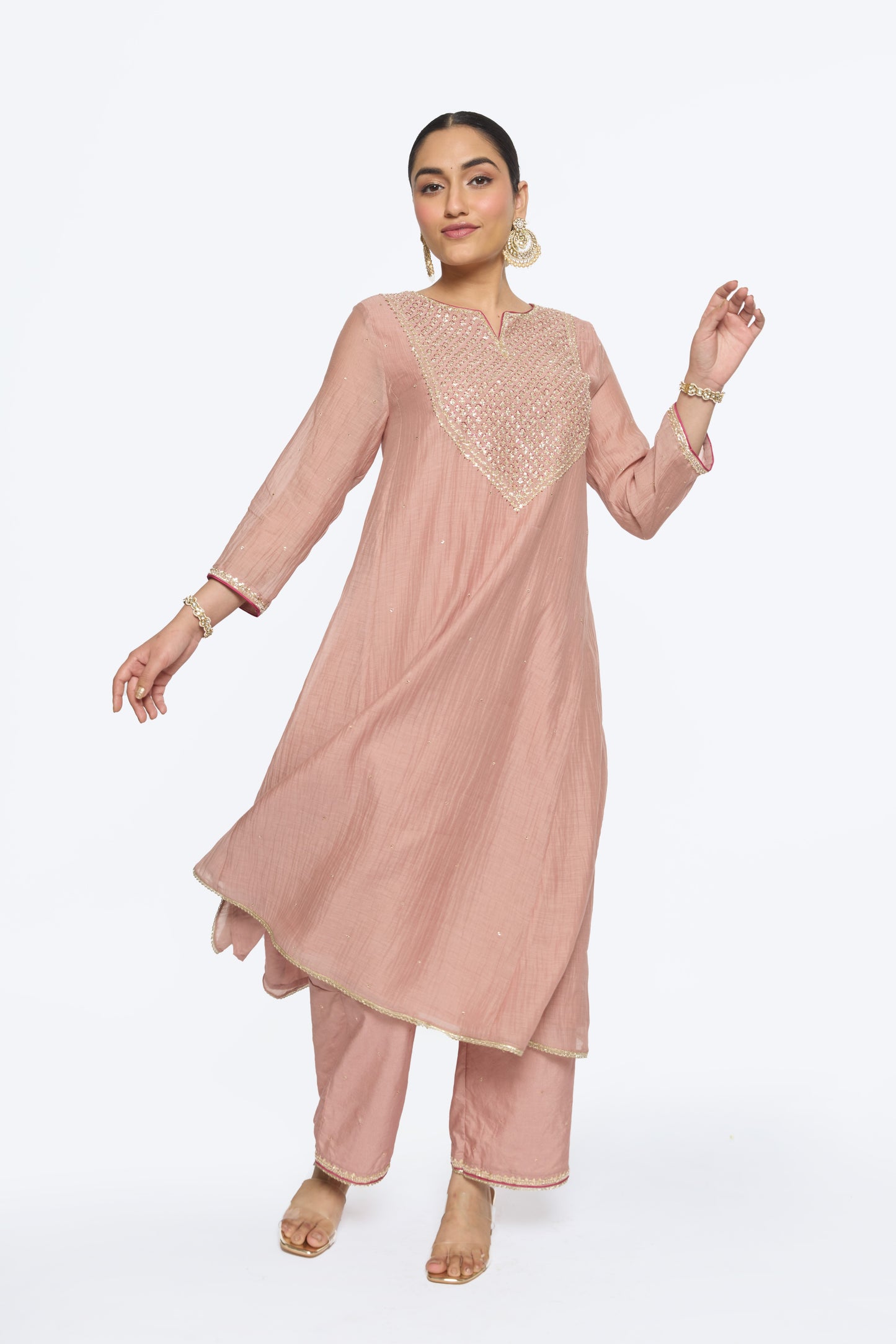 Tara Kurta Set - Tea Rose