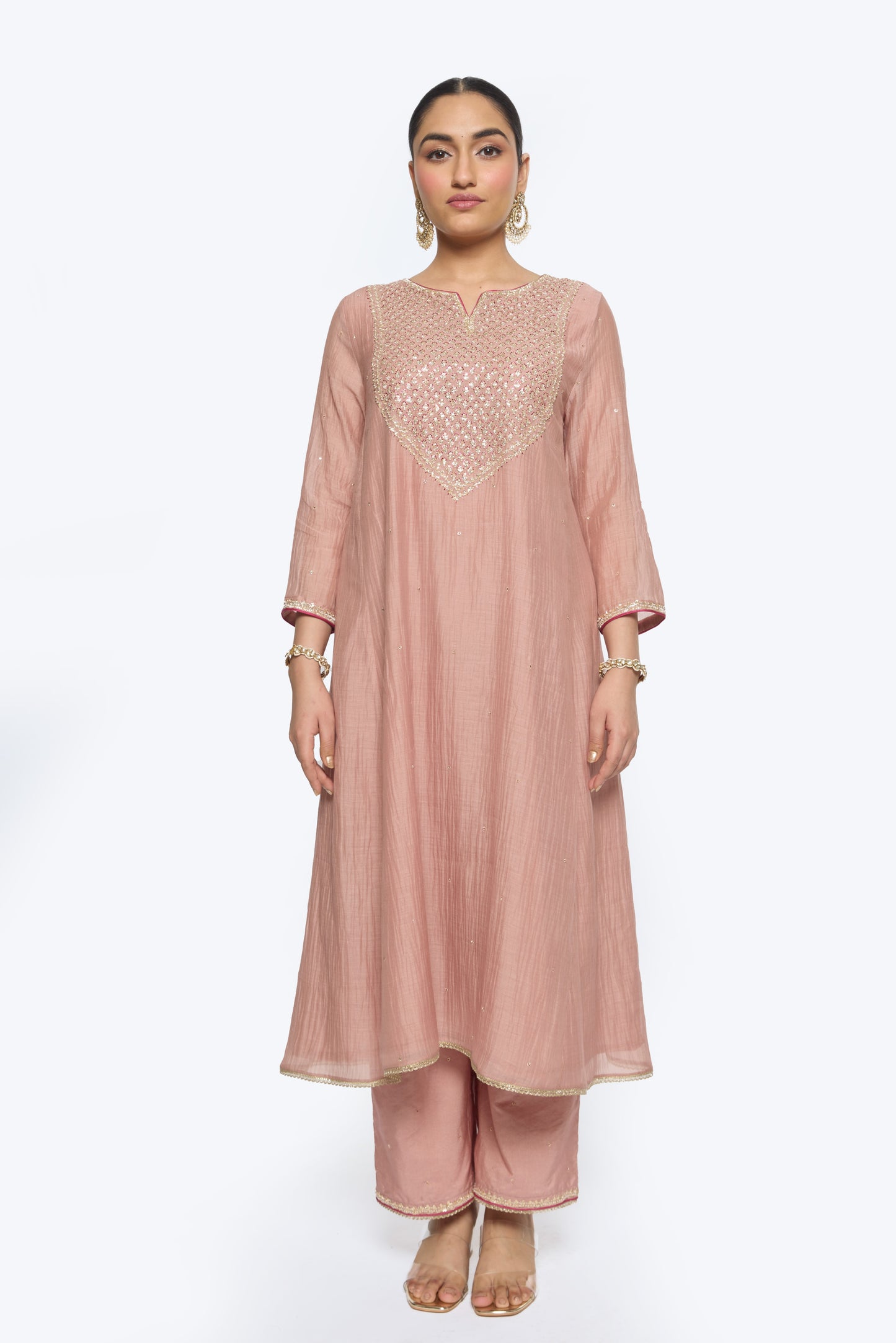 Tara Kurta Set - Tea Rose