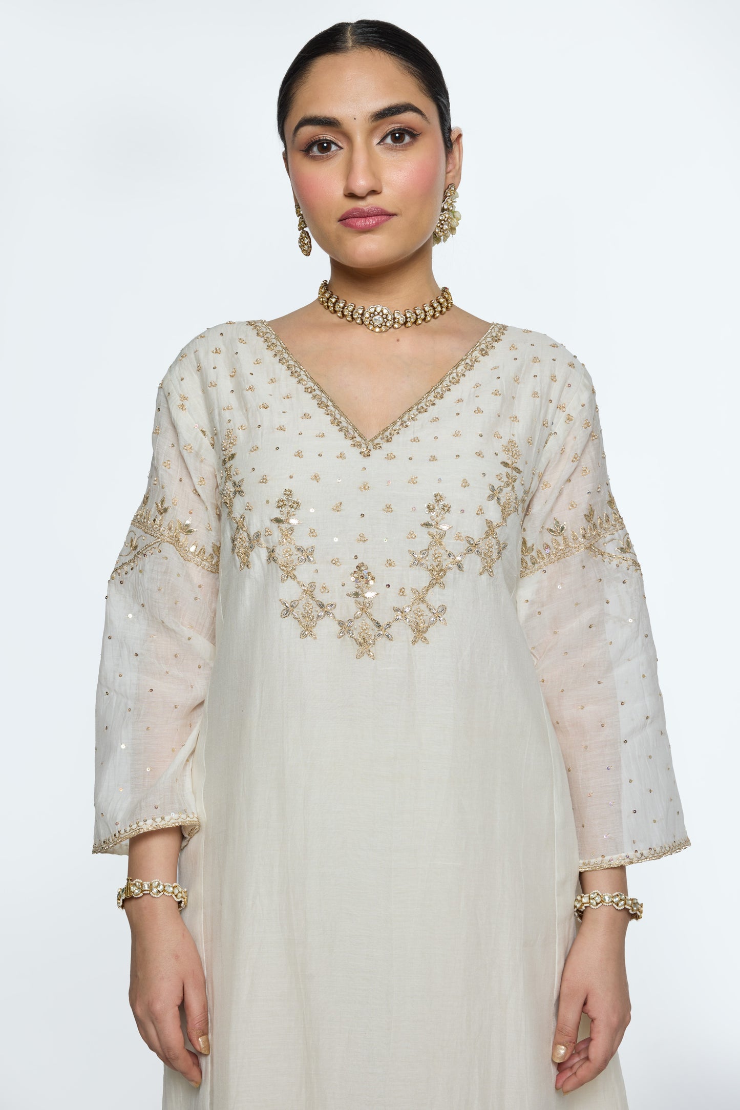Falak Kurta Set - White