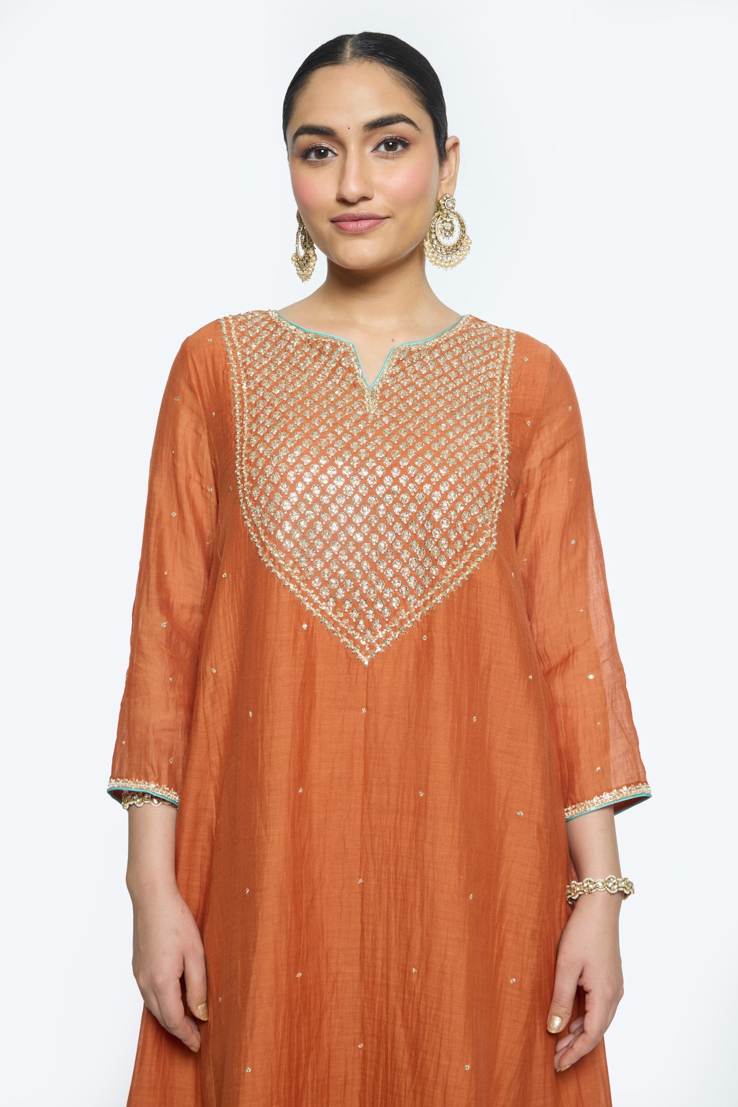 Tara Kurta Set - Burnt Orange