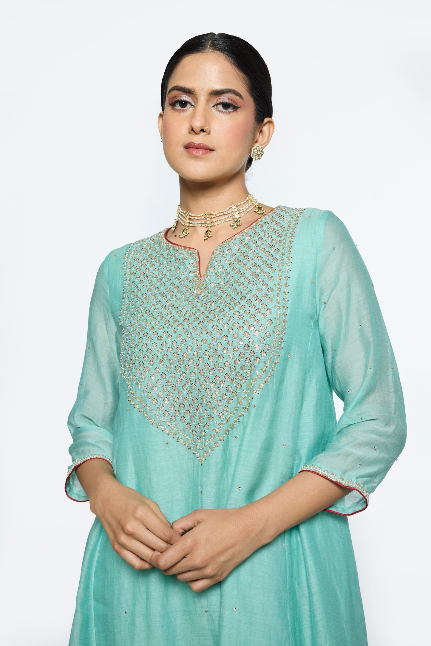 Tara Kurta Set - Sky Blue