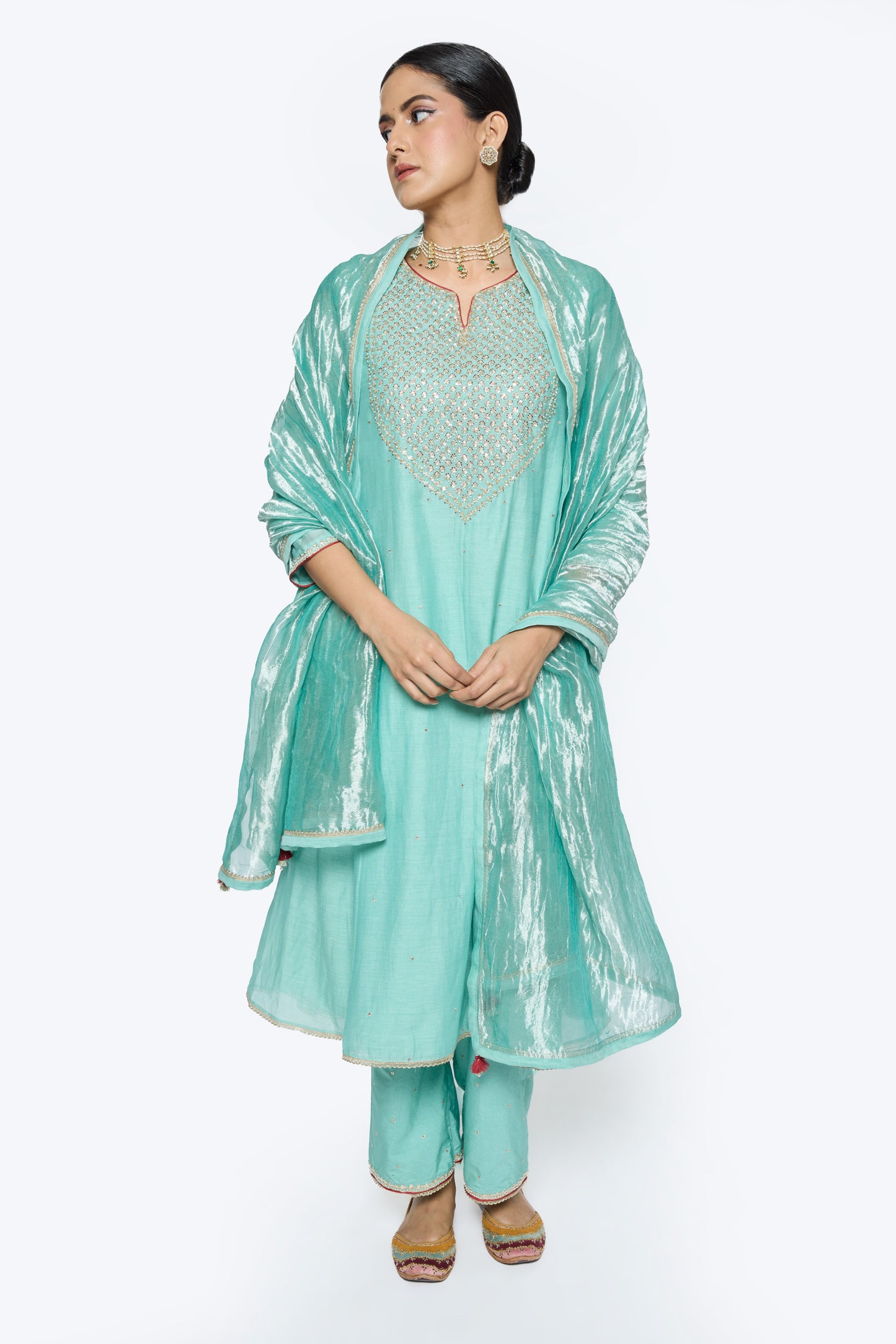 Tara Kurta Set - Sky Blue
