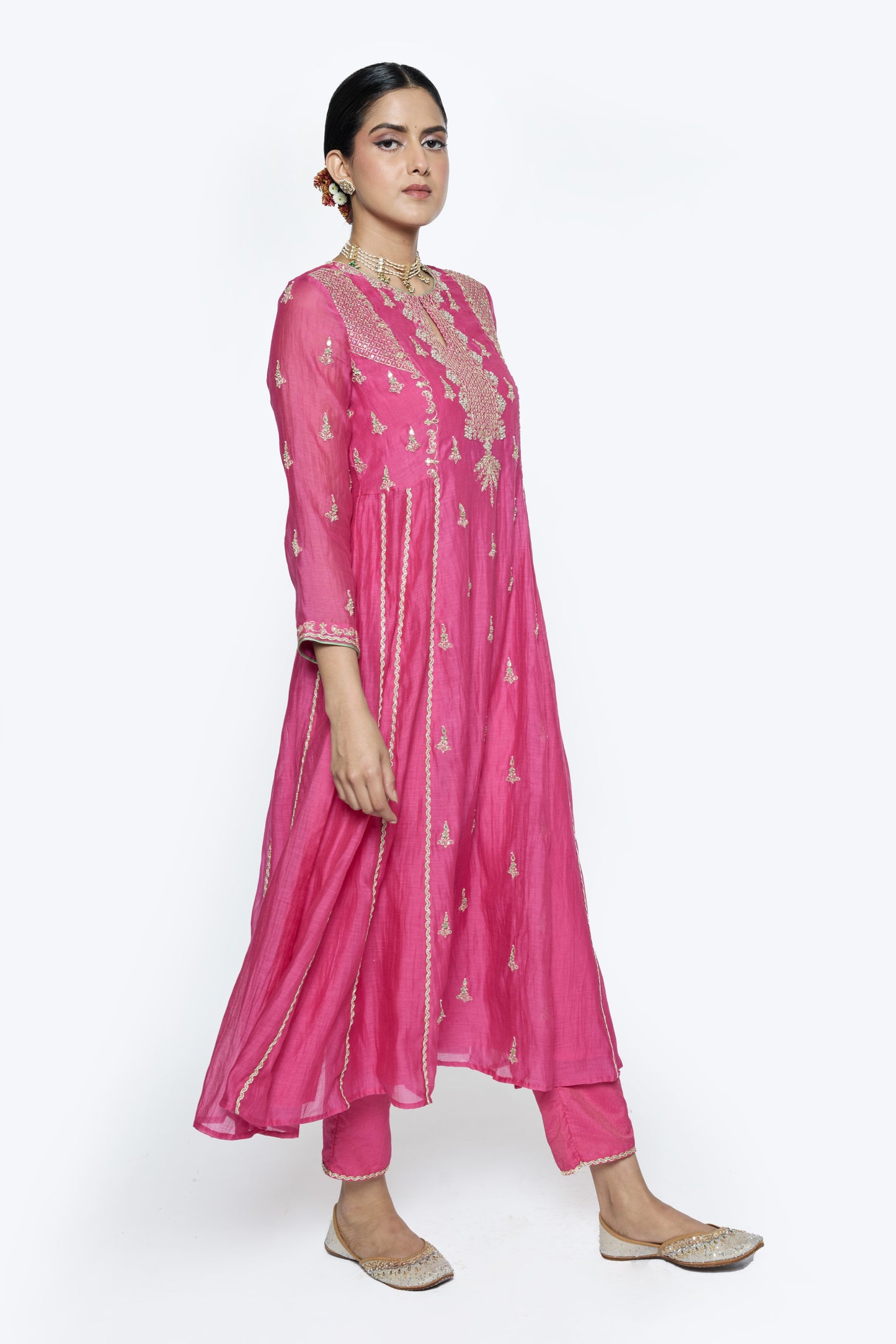 Diya Kurta set - Pink