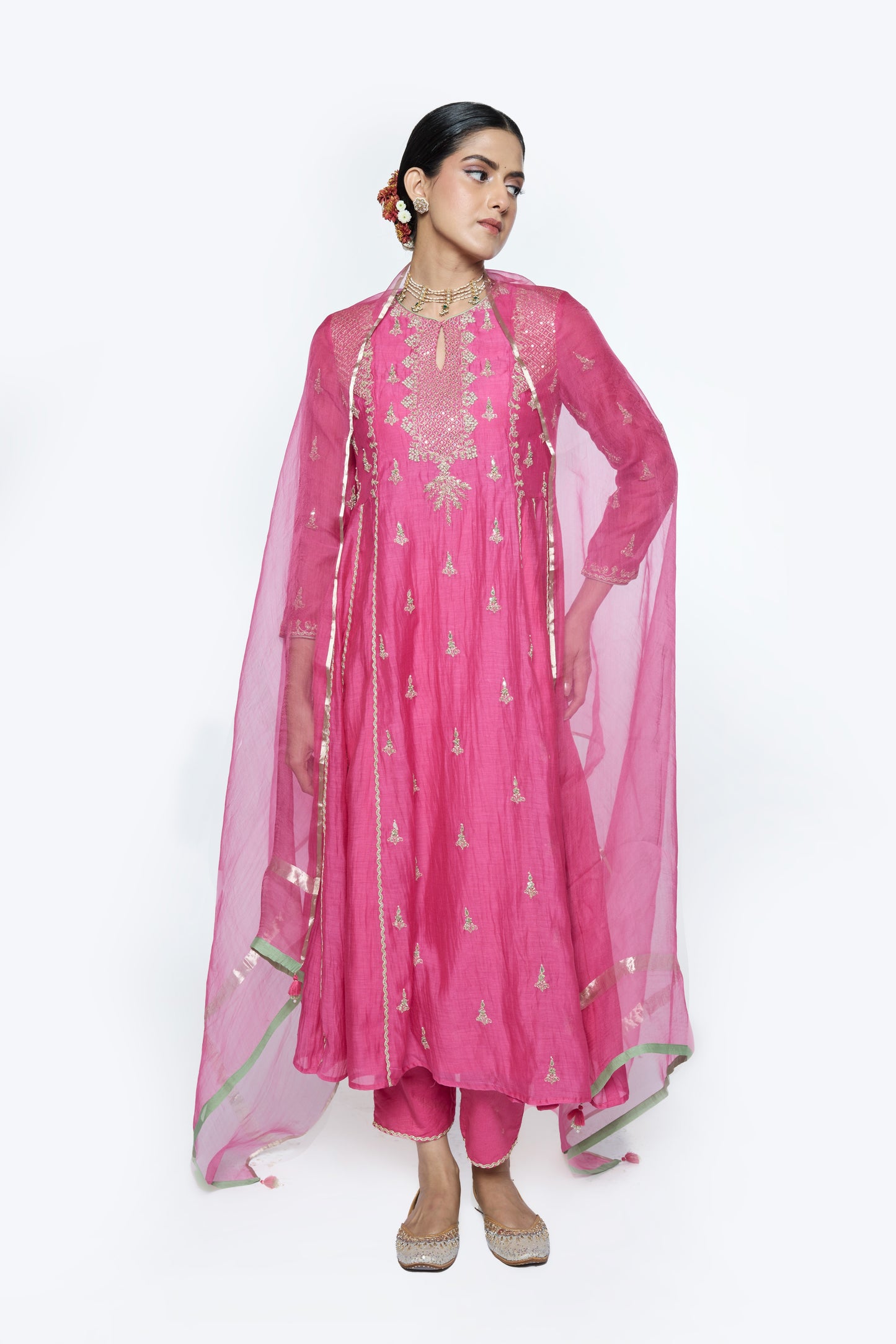 Diya Kurta set - Pink
