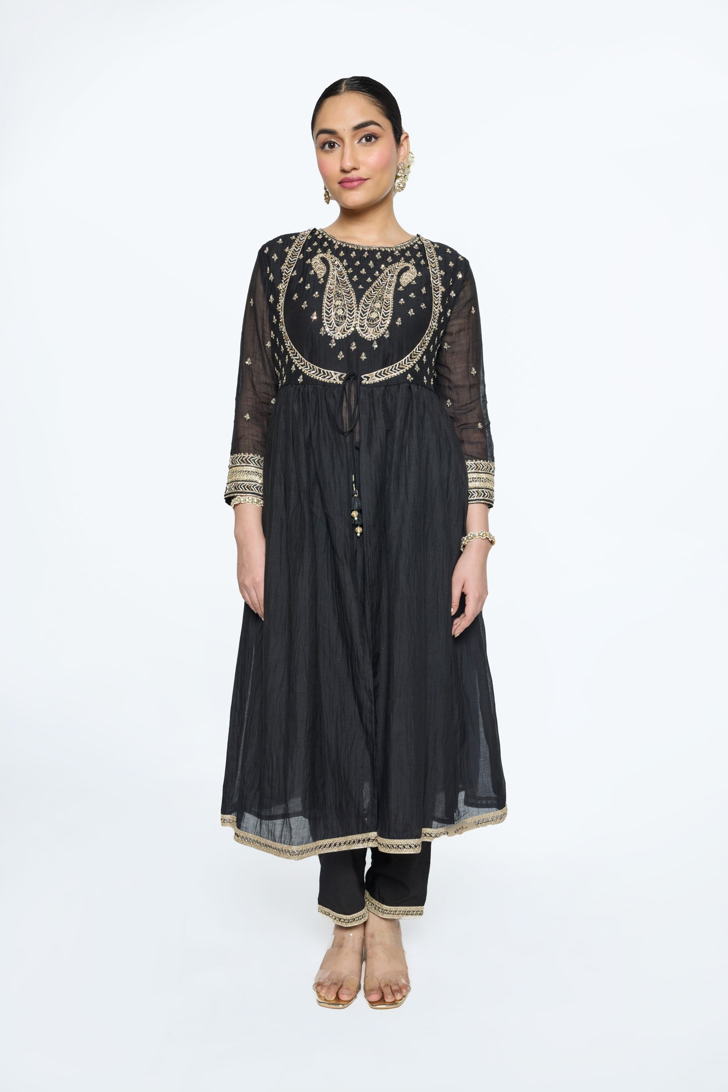 Rewa Kurta Set - Black