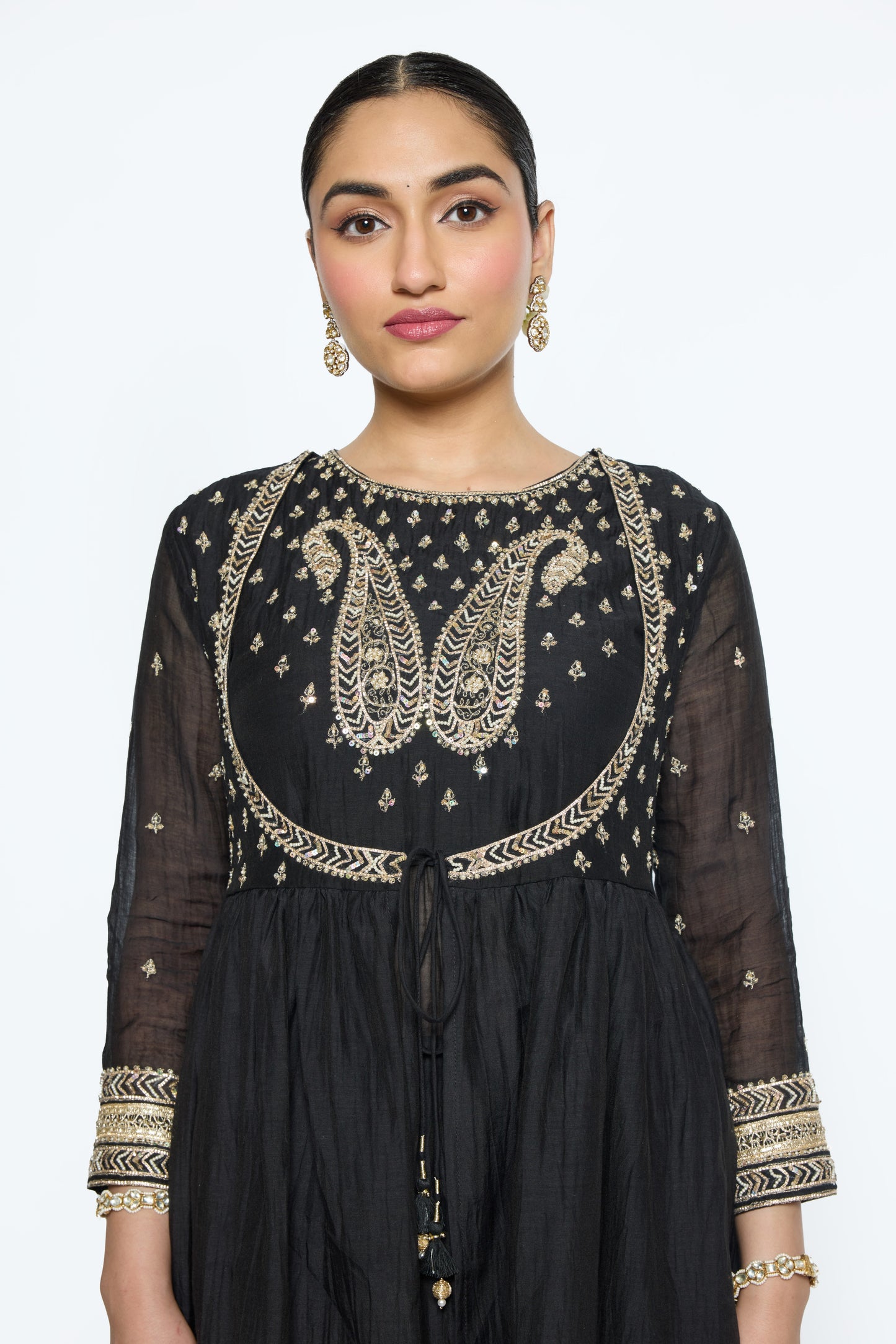 Rewa Kurta Set - Black