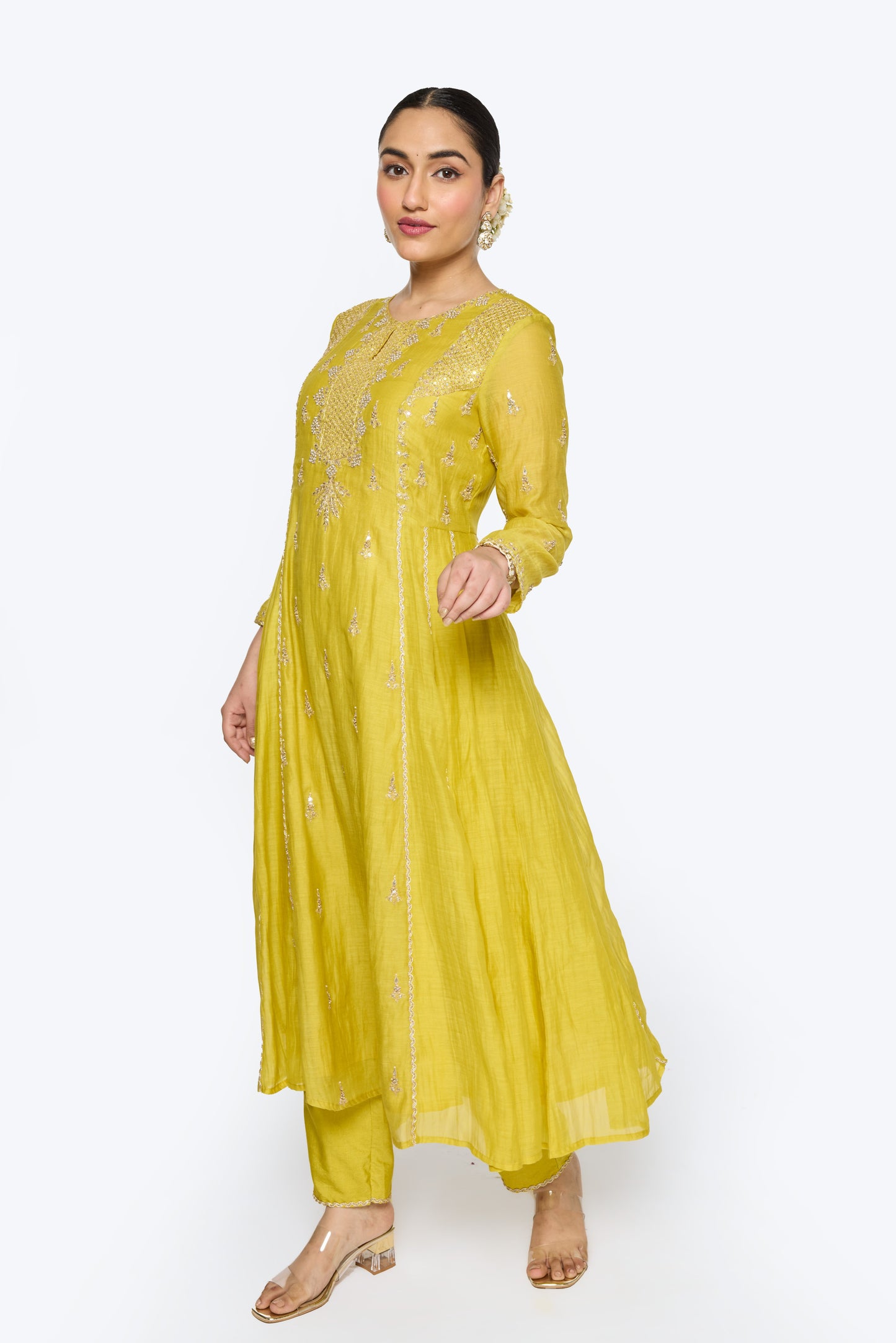 Diya Kurta Set - Yellow