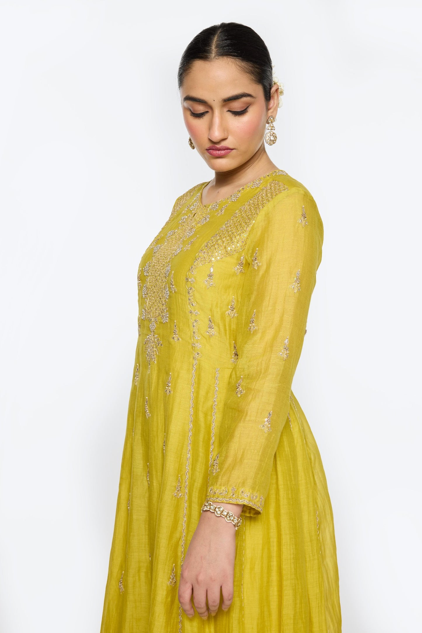 Diya Kurta Set - Yellow