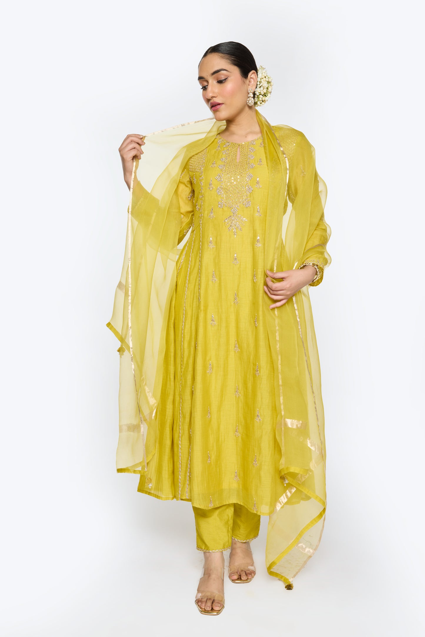 Diya Kurta Set - Yellow