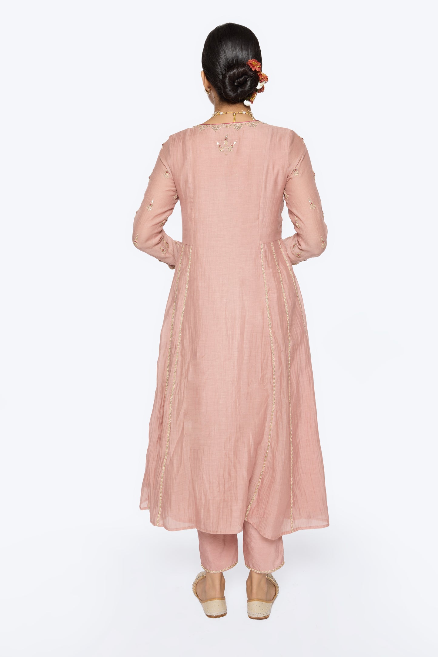 Diya Kurta set - Tea Rose